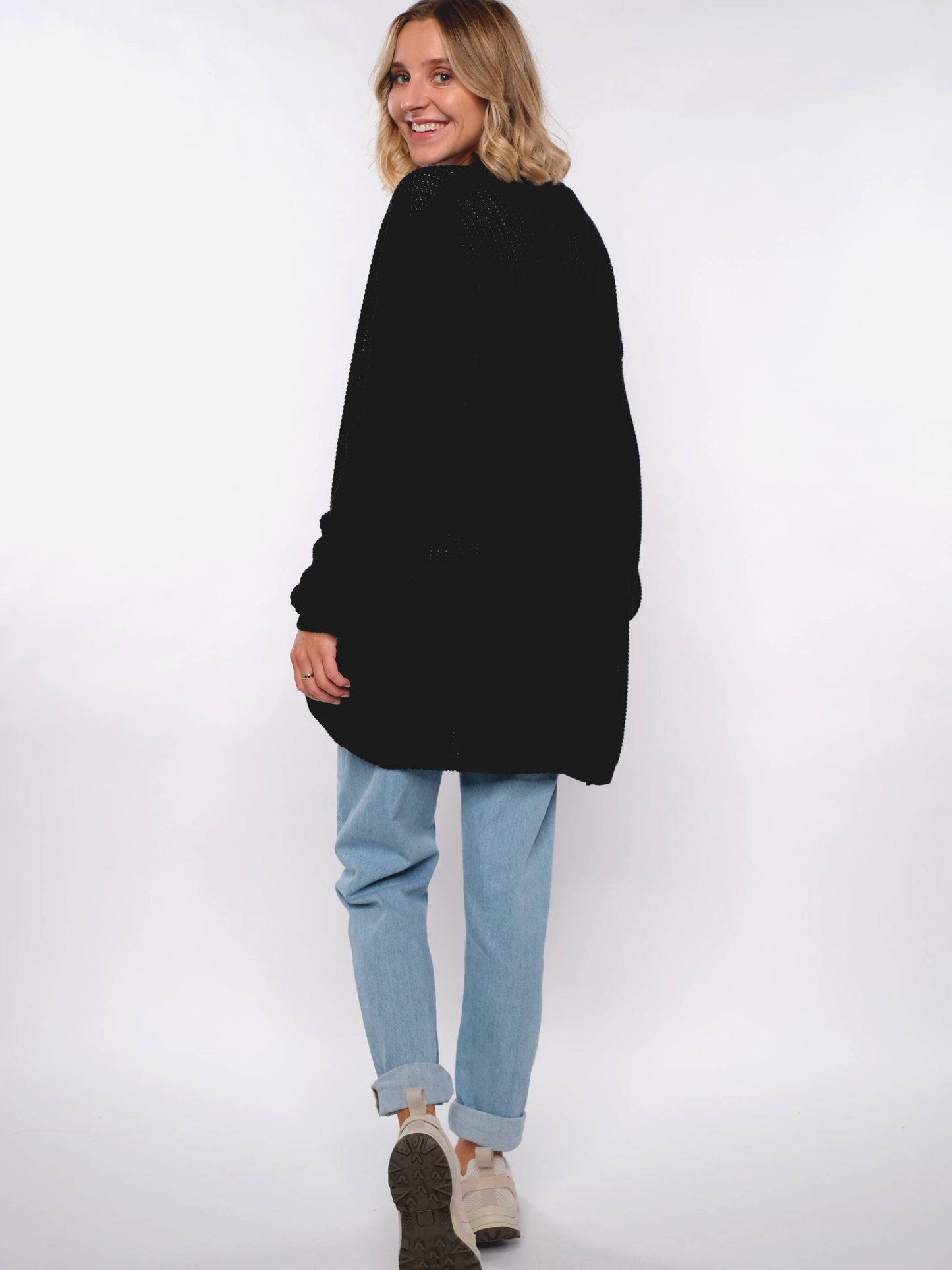 Damen Strick Cardigan ERDBÄR (schwarz)