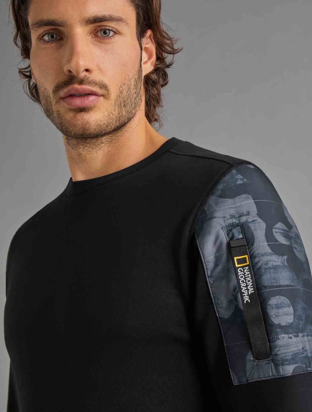 National Geographic Herren Sweater CREW NECK (schwarz)