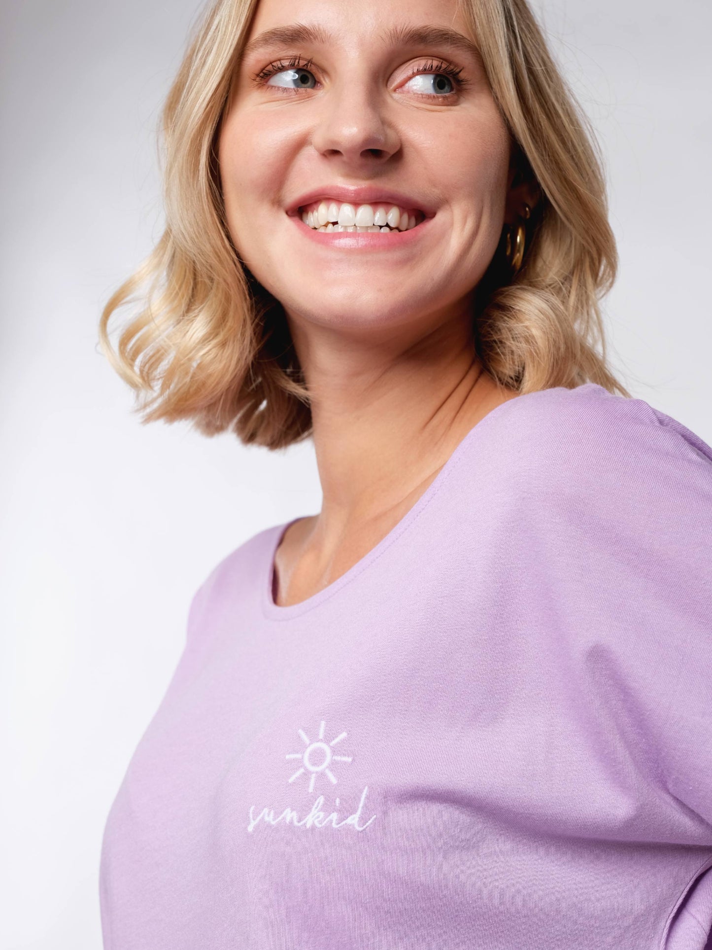 Damen T-Shirt SONNENKIND (lavendel)