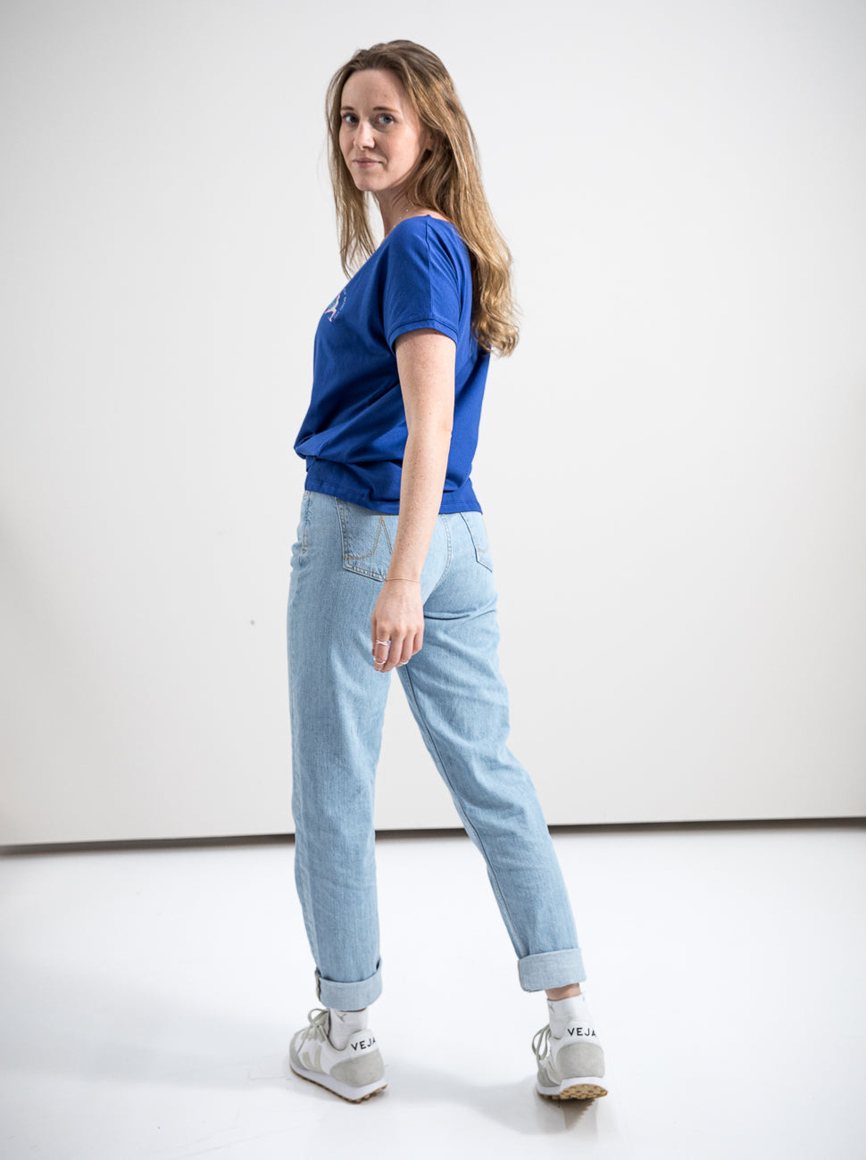 Damen T-Shirt WASSER BRINGT LEBEN (blau)