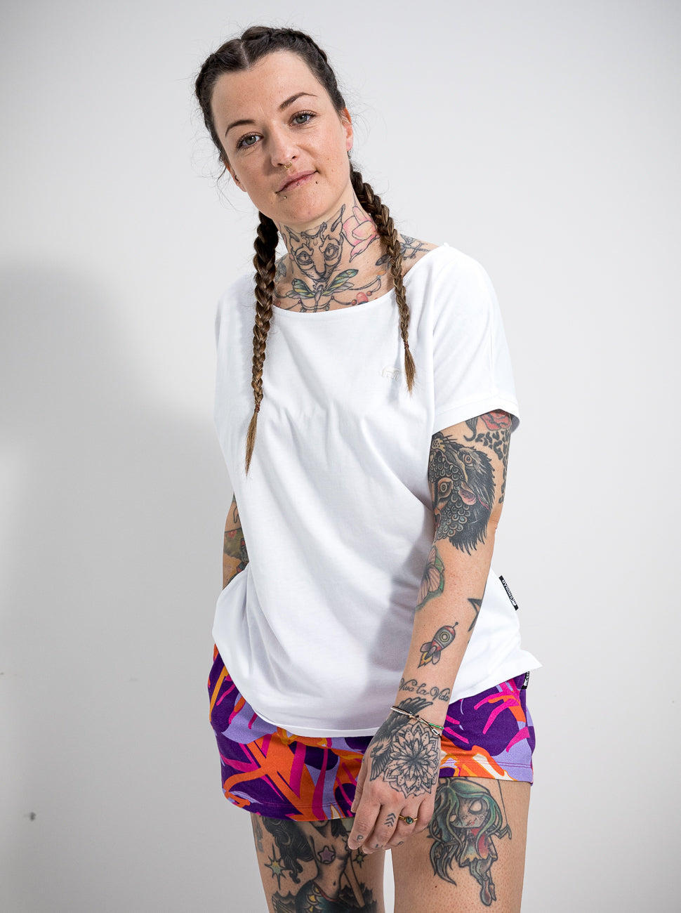 Damen T-Shirt LOGOBÄR (weiß)
