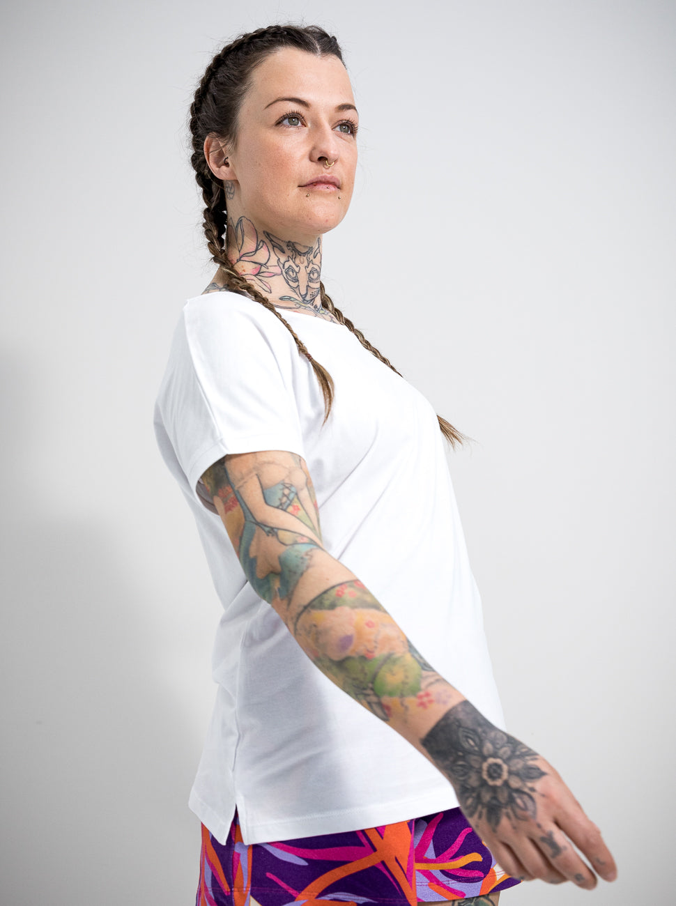 Damen T-Shirt LOGOBÄR (weiß)