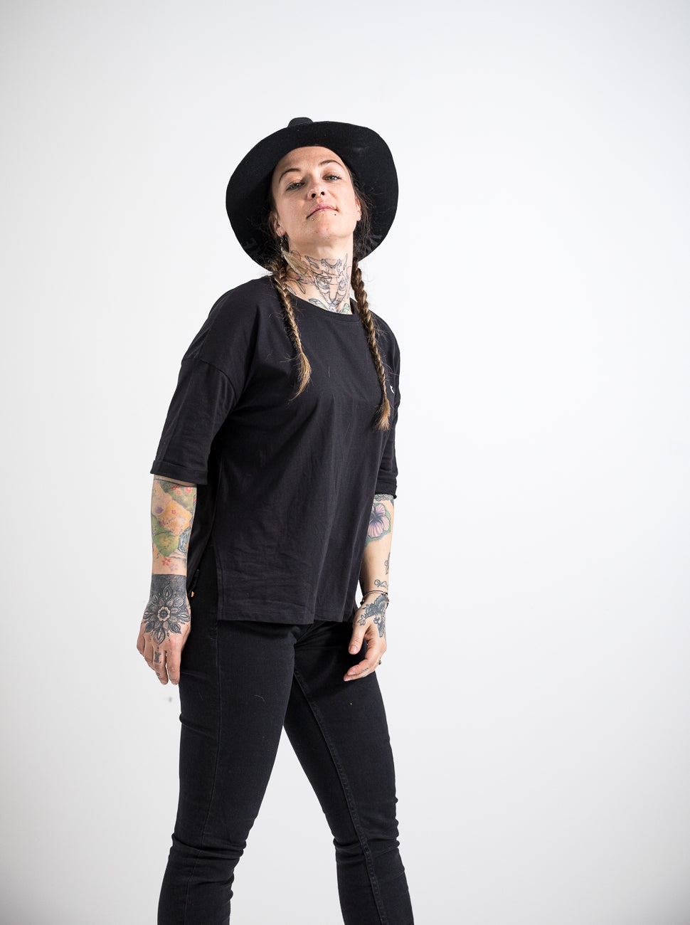 Damen T-Shirt LOGOBÄR (schwarz)