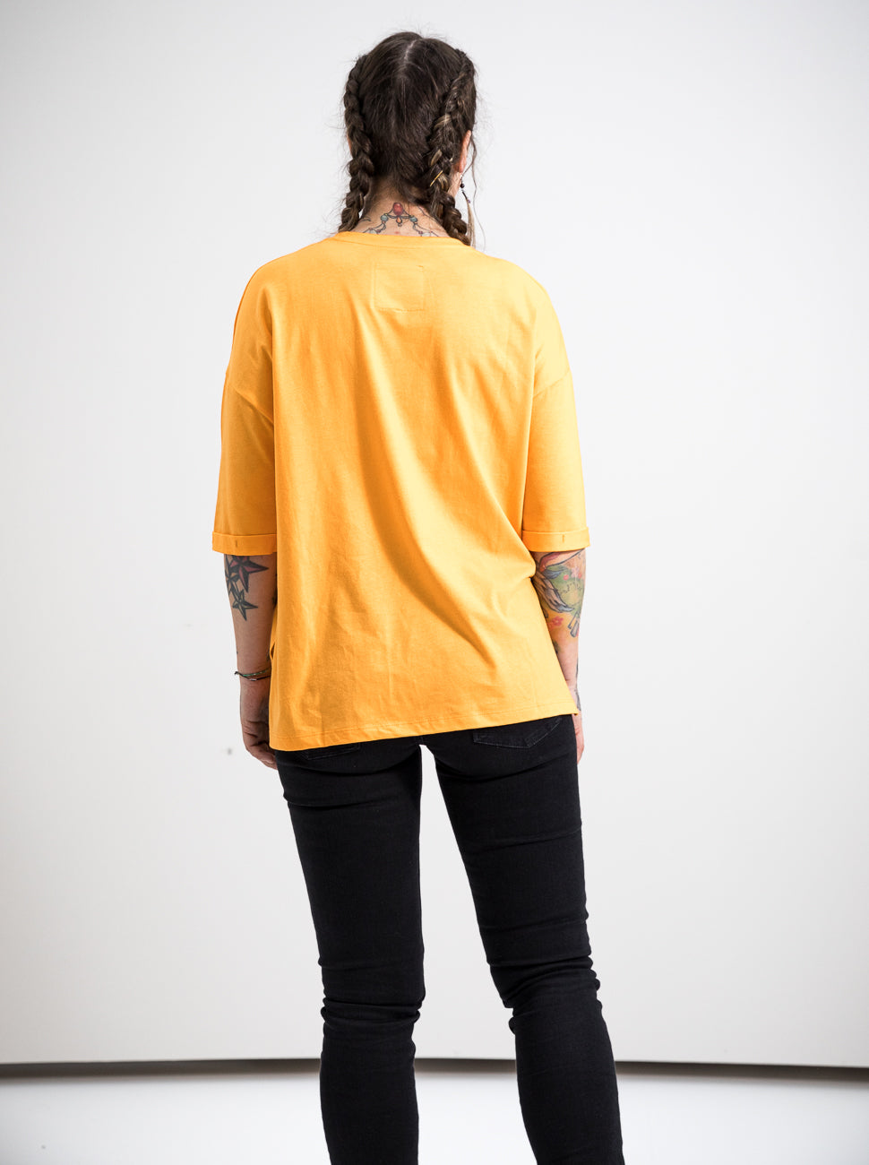 Damen T-Shirt UNSER ZUHAUSE (orange)