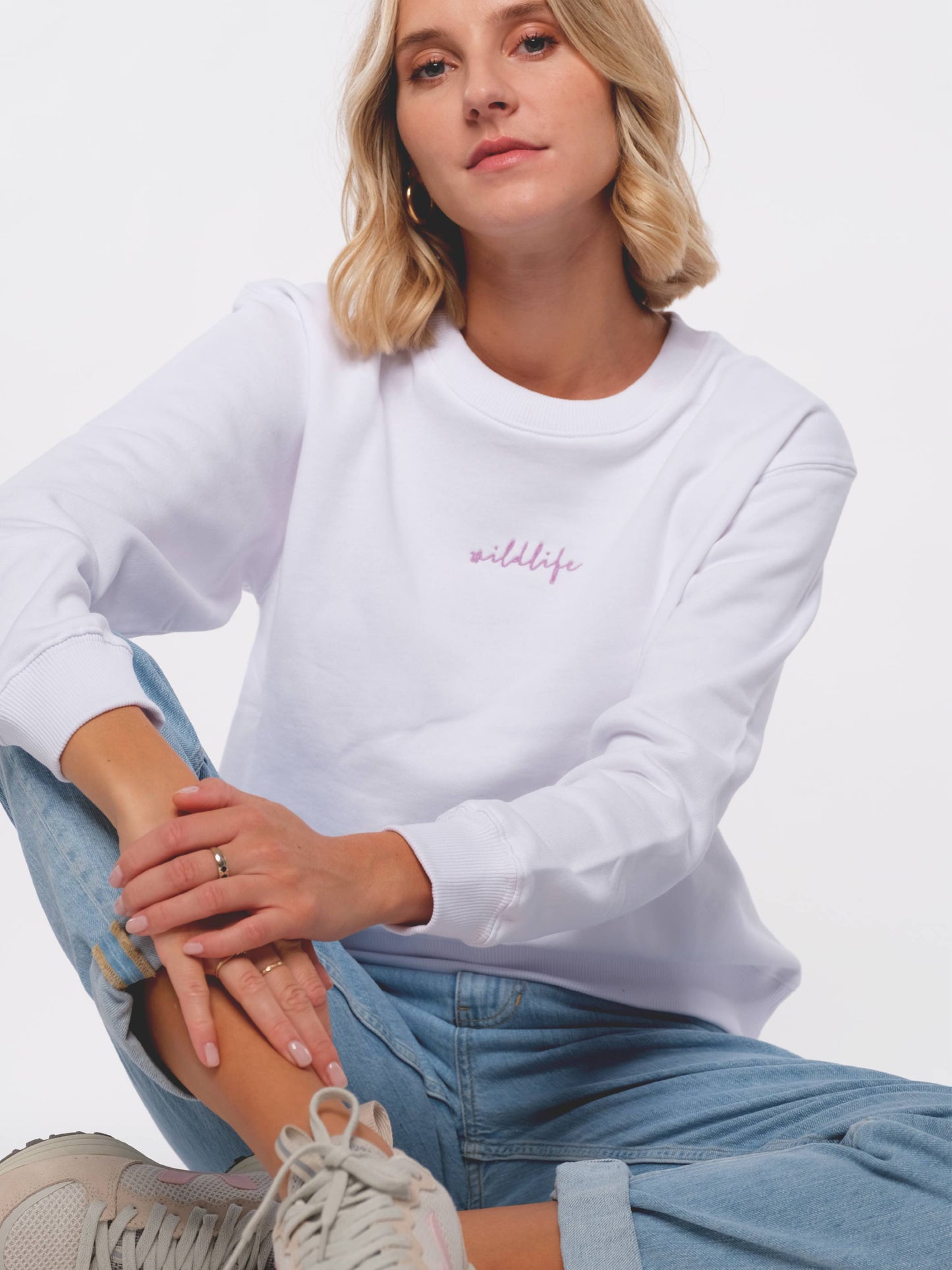 Damen Sweater WILDLEBEN ZÄHLT (weiß)