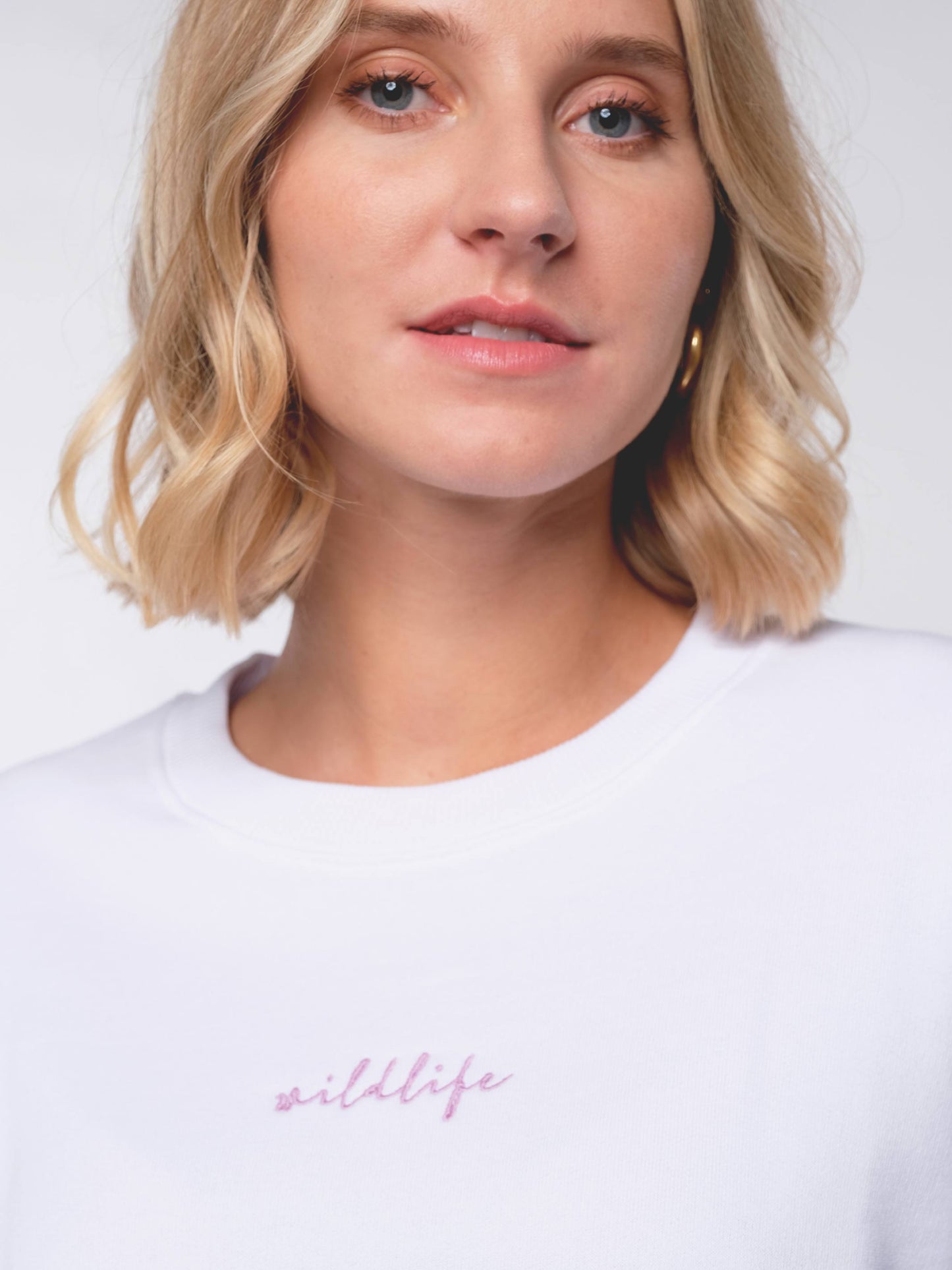 Damen Sweater WILDLEBEN ZÄHLT (weiß)