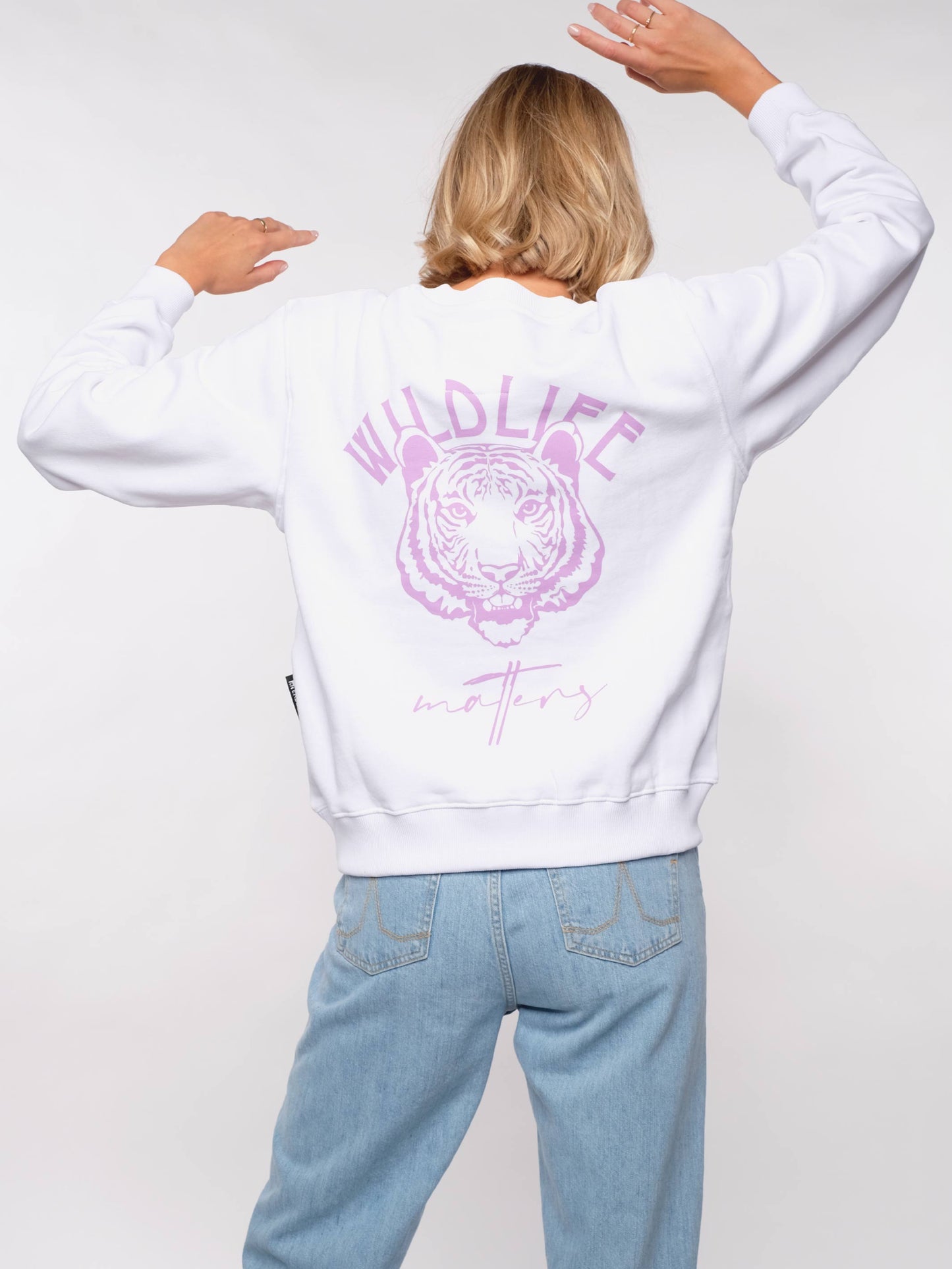 Damen Sweater WILDLEBEN ZÄHLT (weiß)