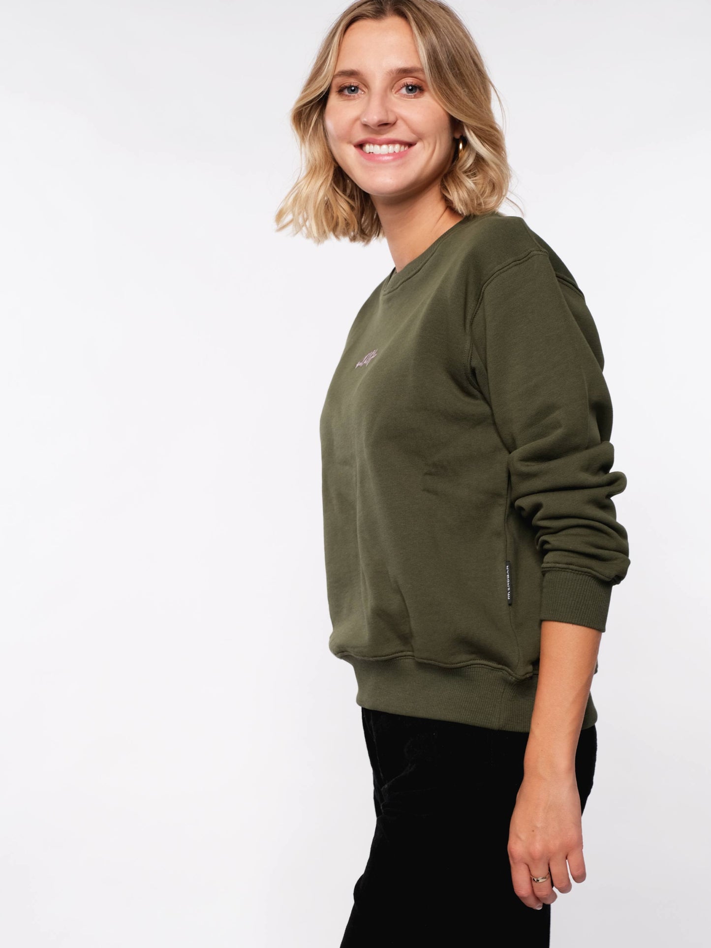 Damen Sweater WILDLEBEN ZÄHLT (grün)
