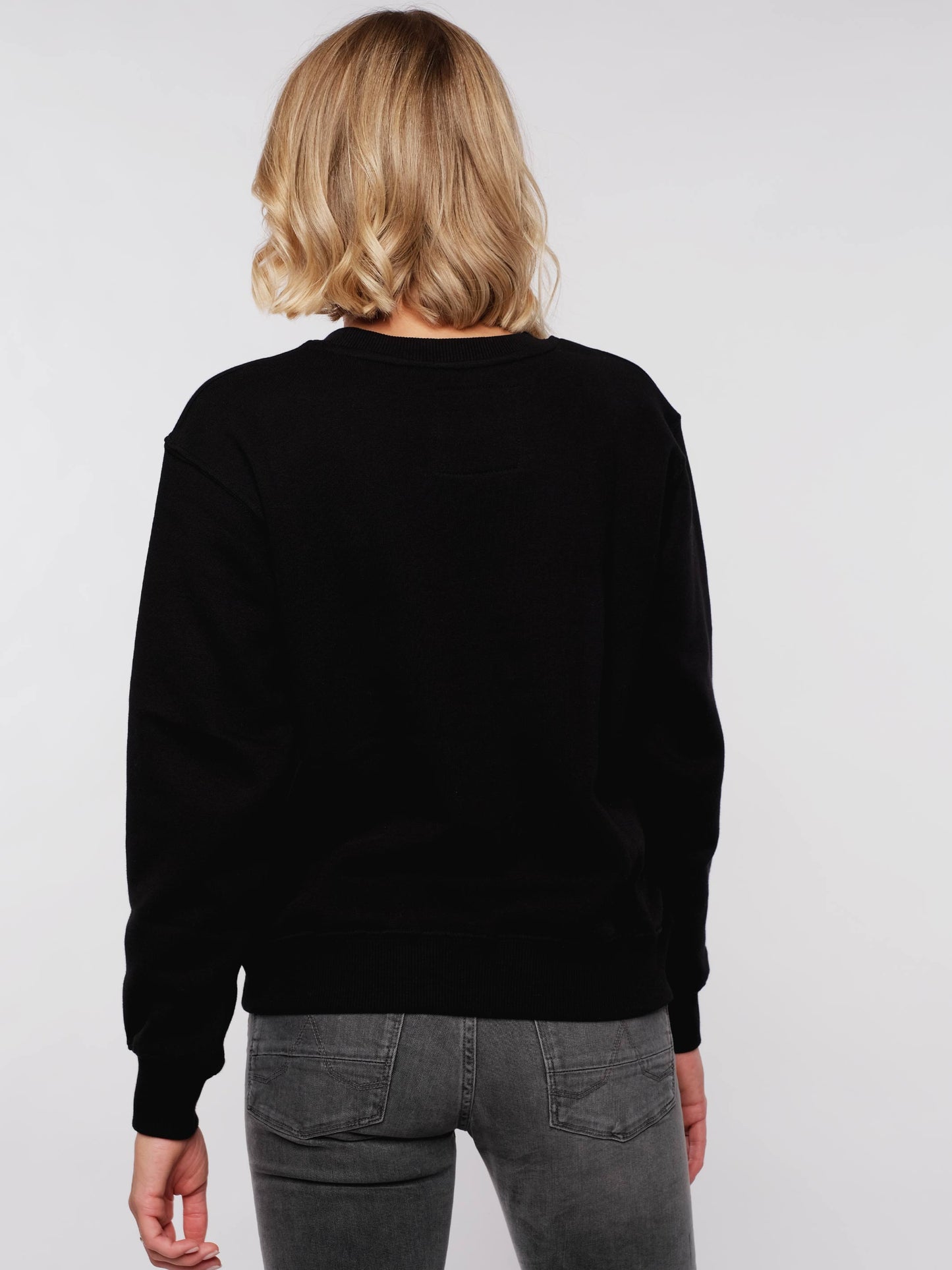 Damen Sweater WENIGER EGO MEHR SEELE (schwarz)