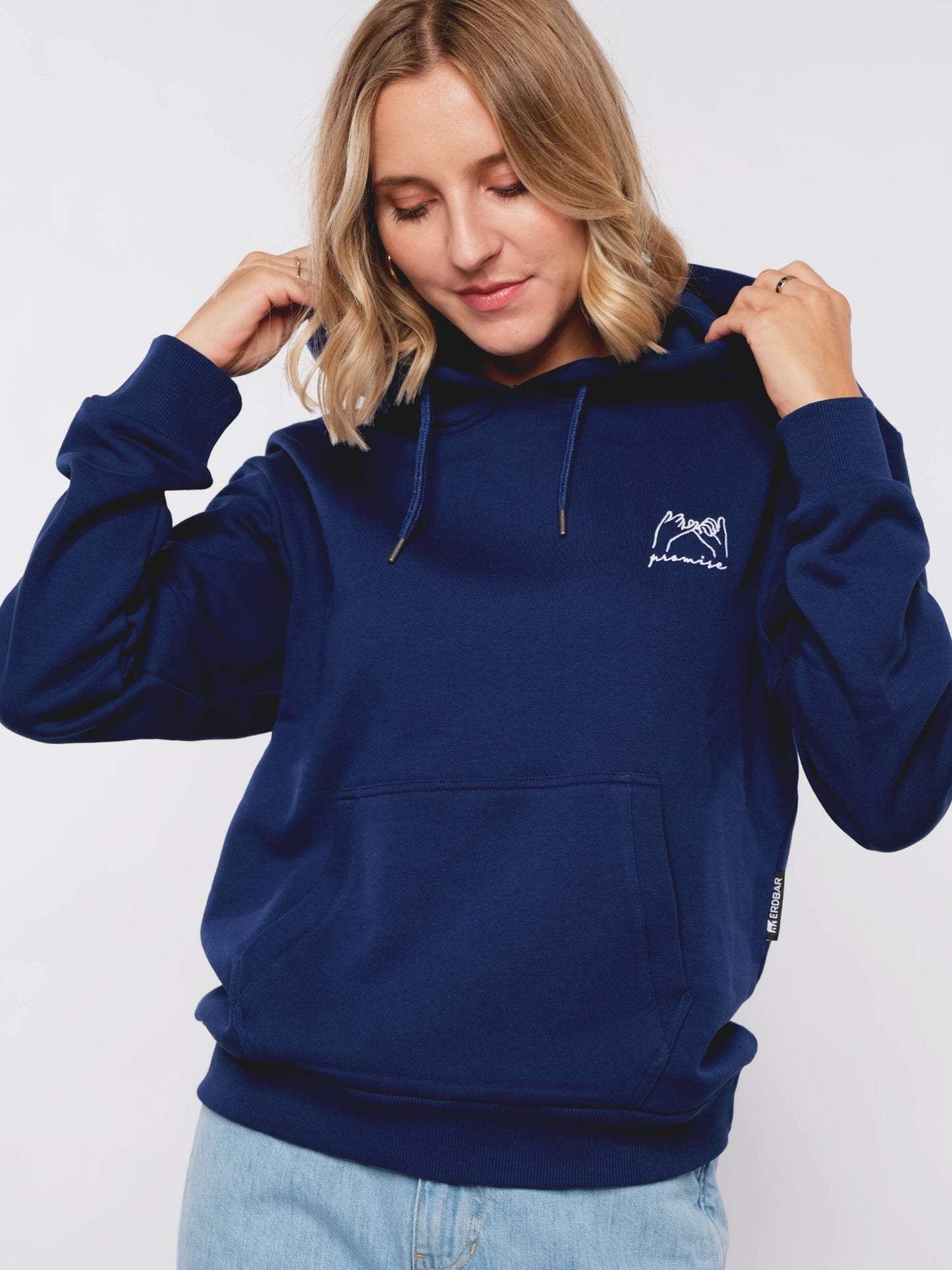 Damen Hoodie VERSPRECHEN (dunkel blau)