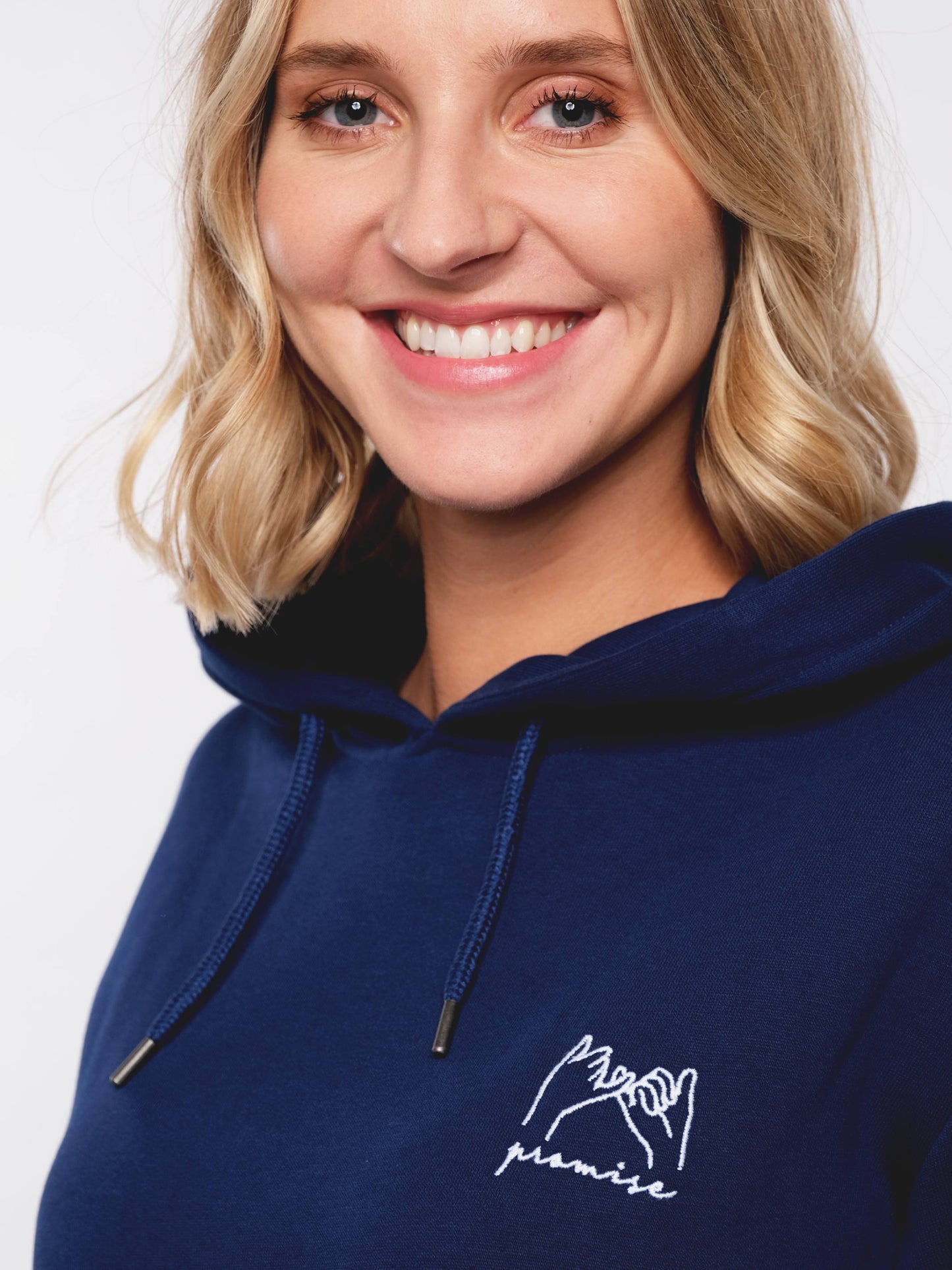Damen Hoodie VERSPRECHEN (dunkel blau)