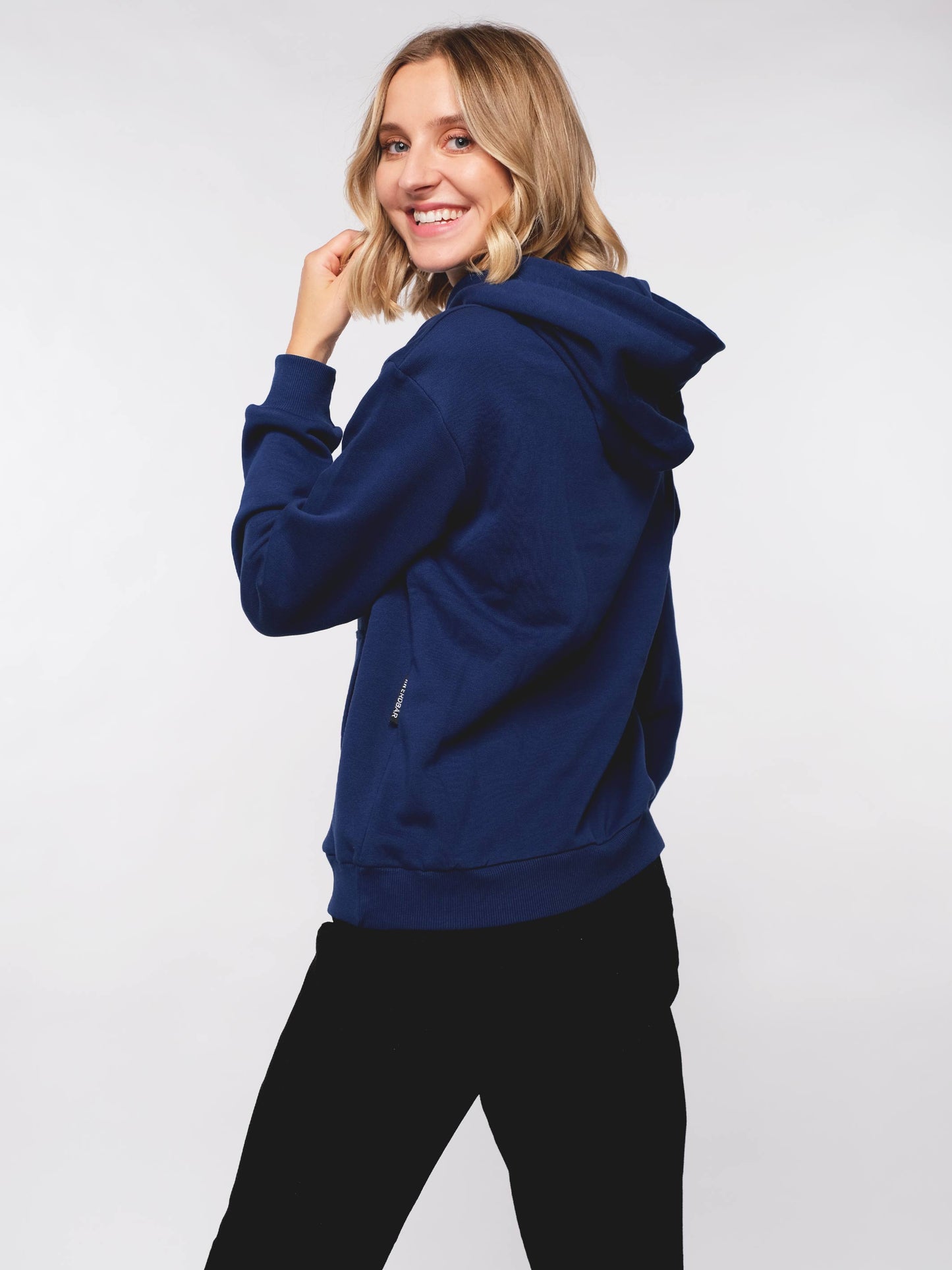 Damen Hoodie ERDBÄR (dunkel blau)