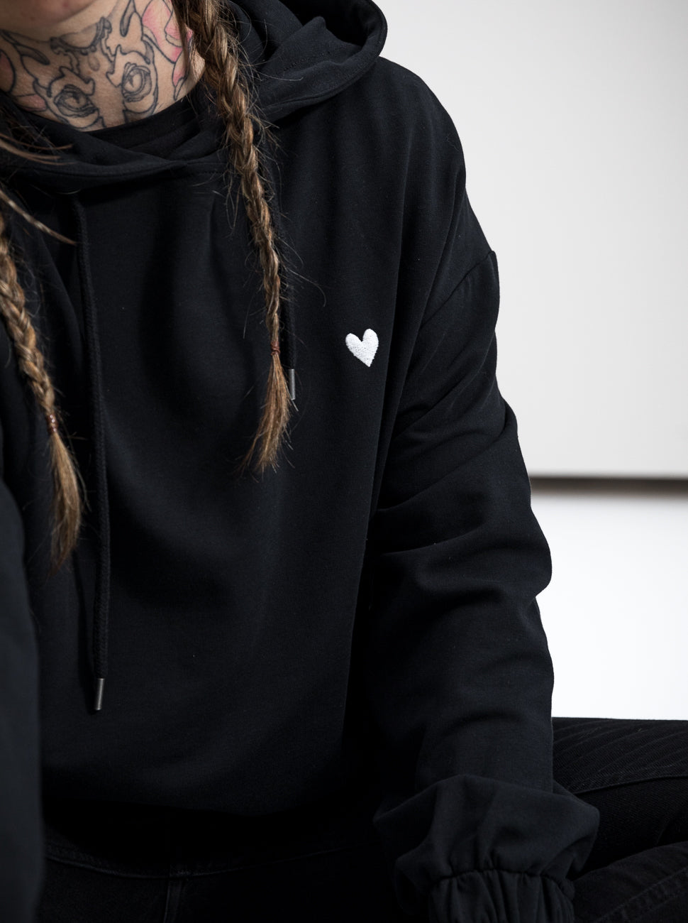 Damen Hoodie GEMEINSAM STEIGEN WIR AUF (schwarz)