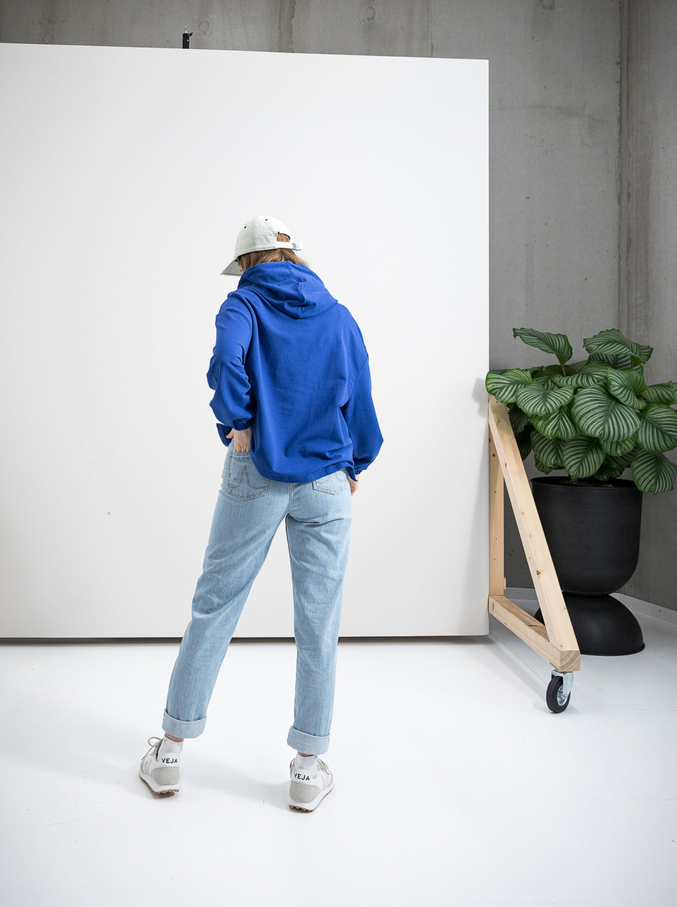 Damen Hoodie REGENBOGEN (blau)