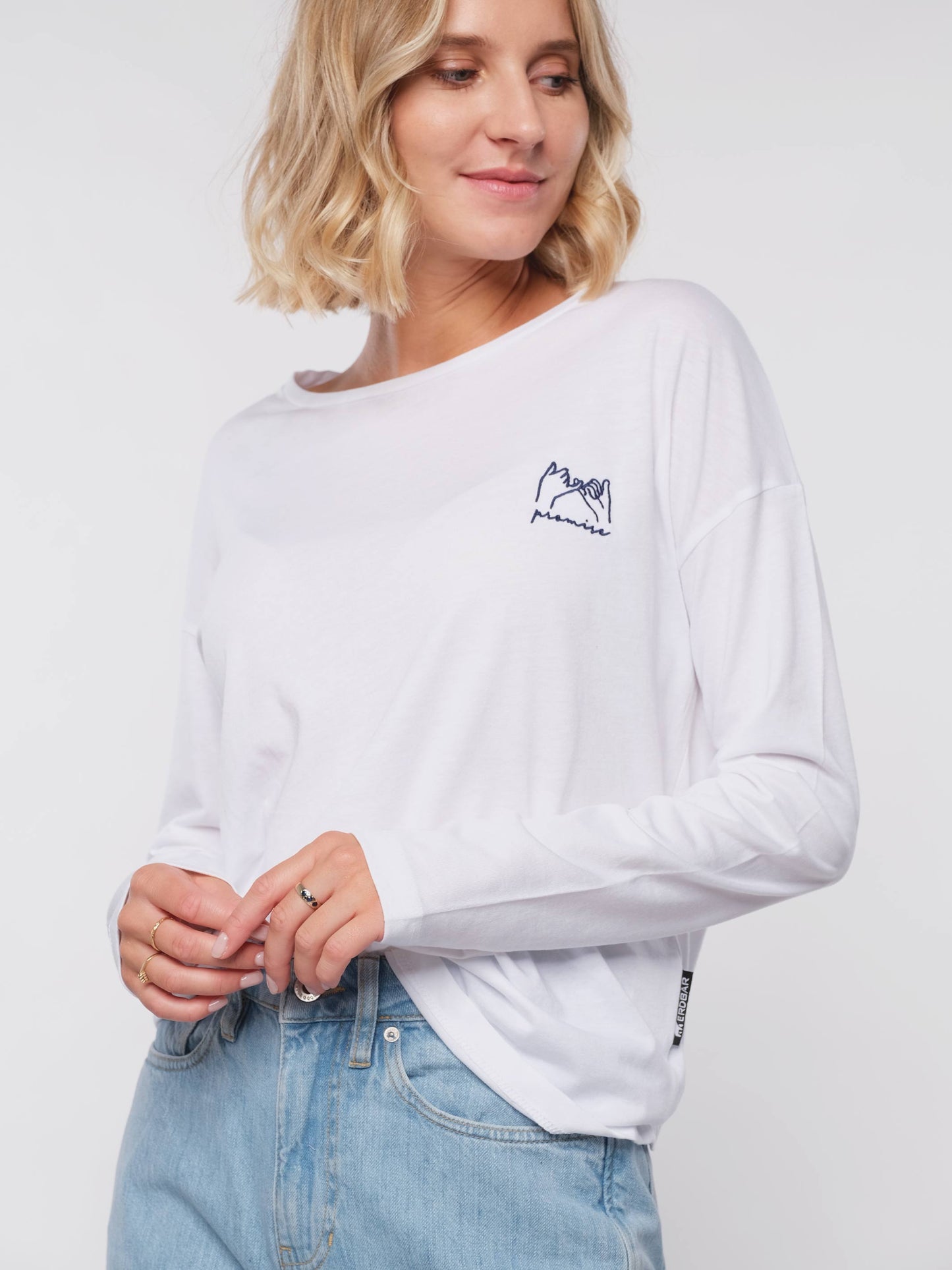 Damen Langarmshirt VERSPRECHEN (lavendel)