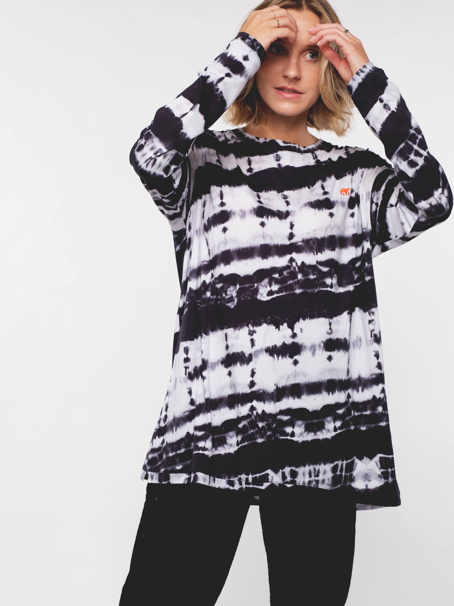 Damen Langarmshirt LOGOBÄR (batik)