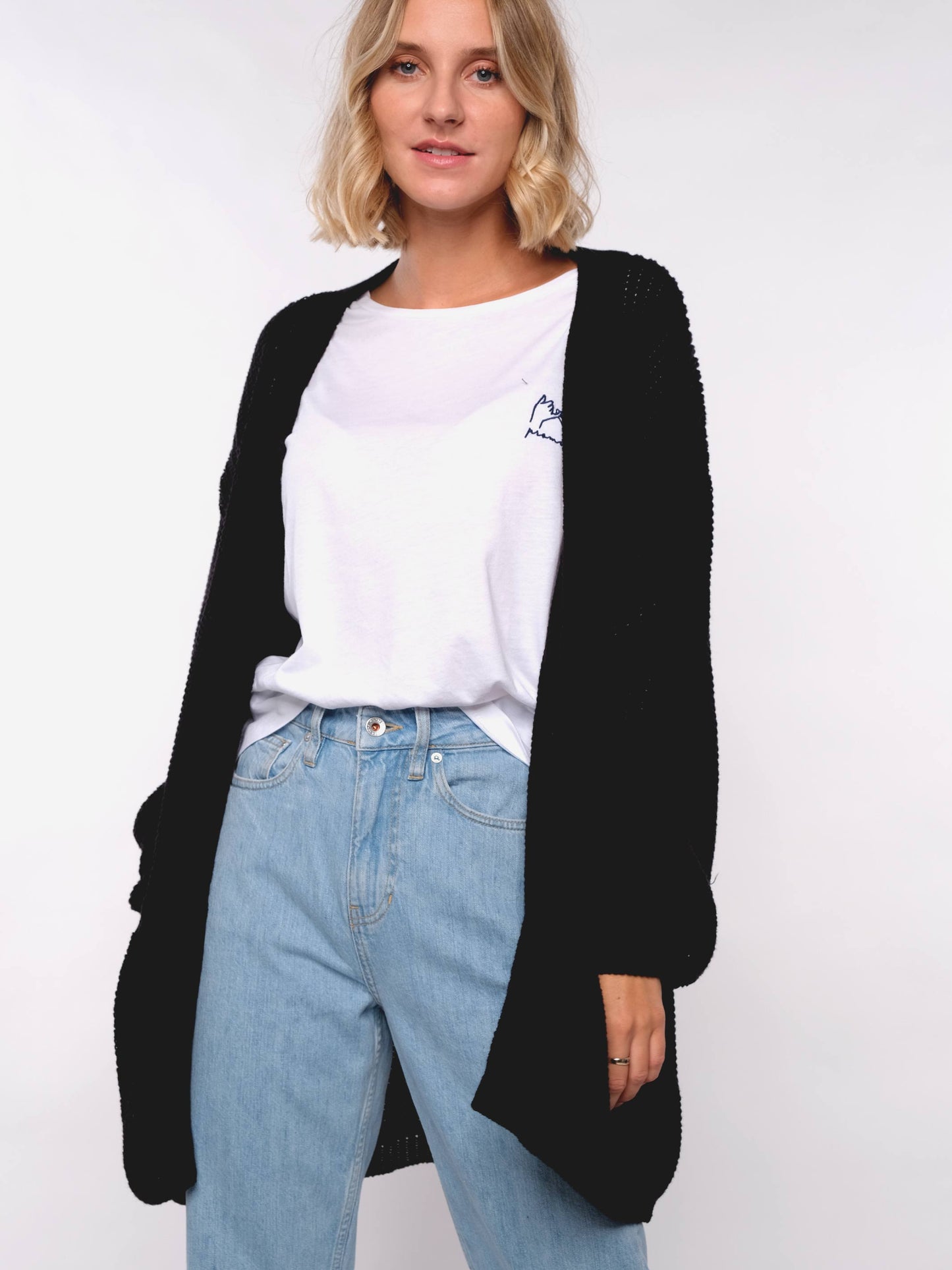 Damen Strick Cardigan ERDBÄR (schwarz)