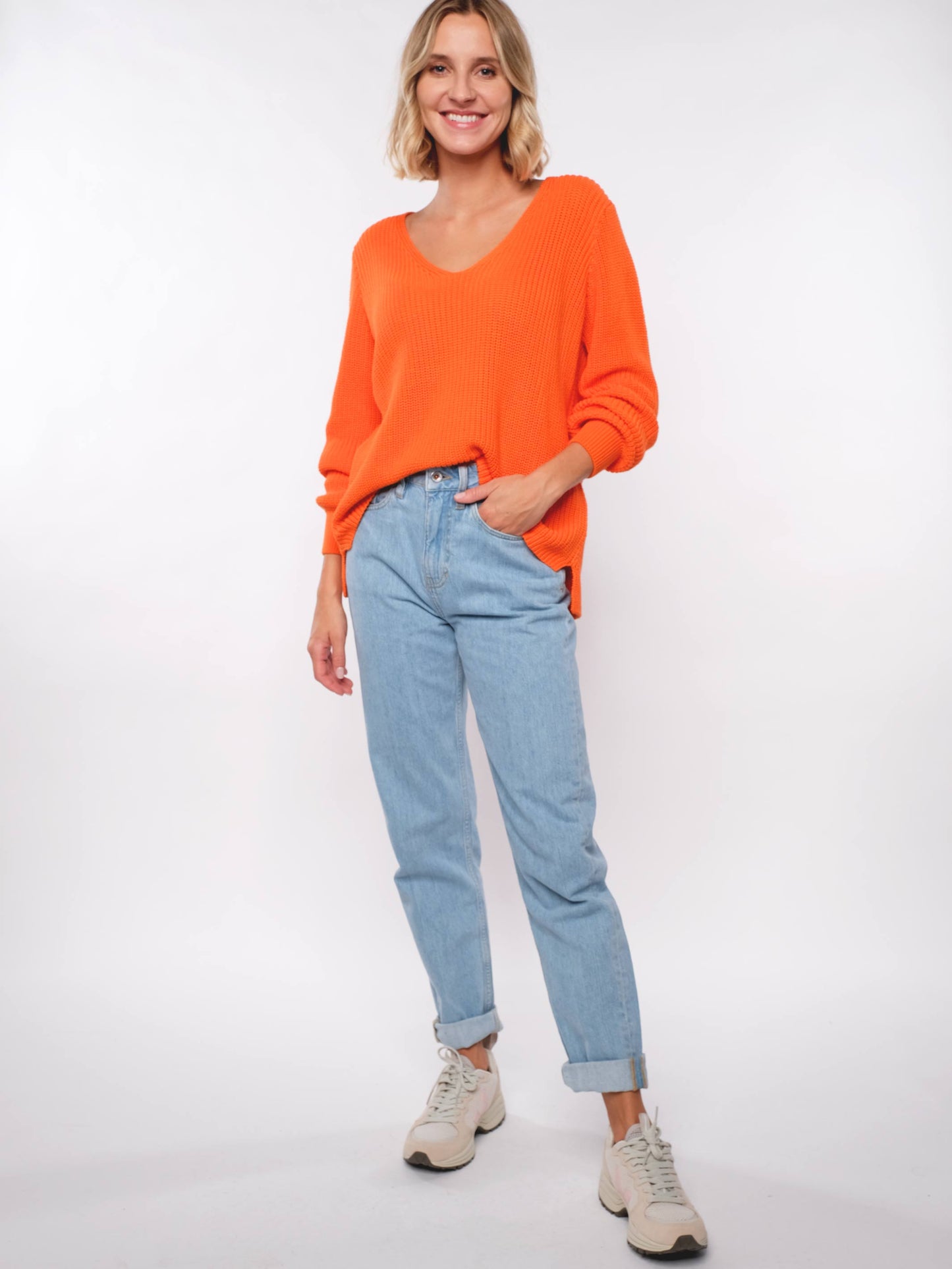 Damen Sweater (orange)