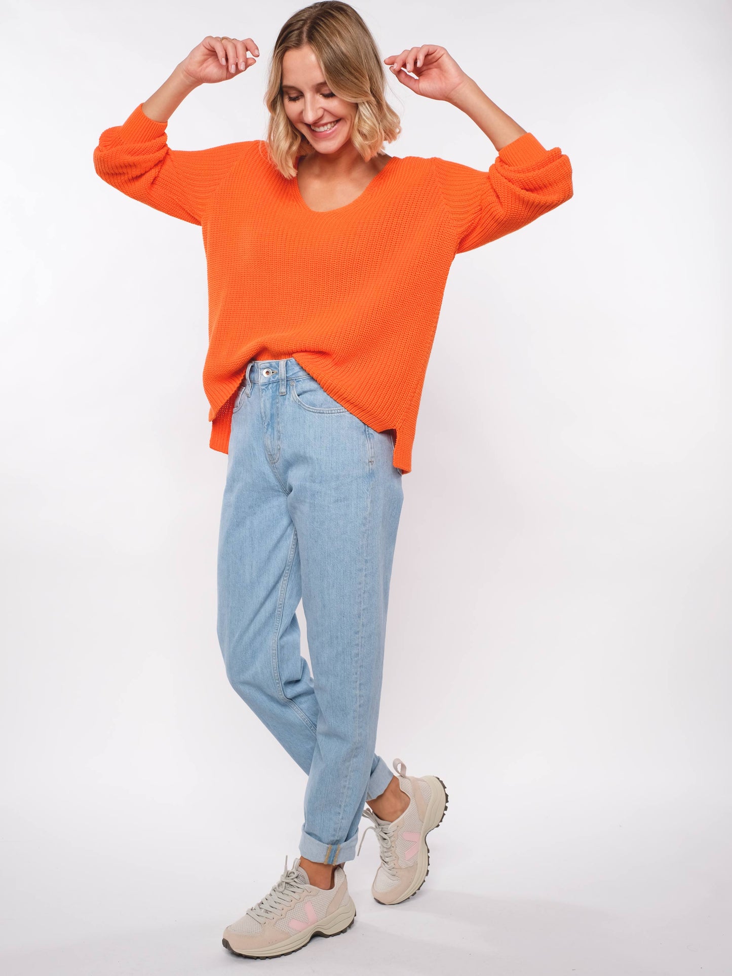 Damen Sweater (orange)