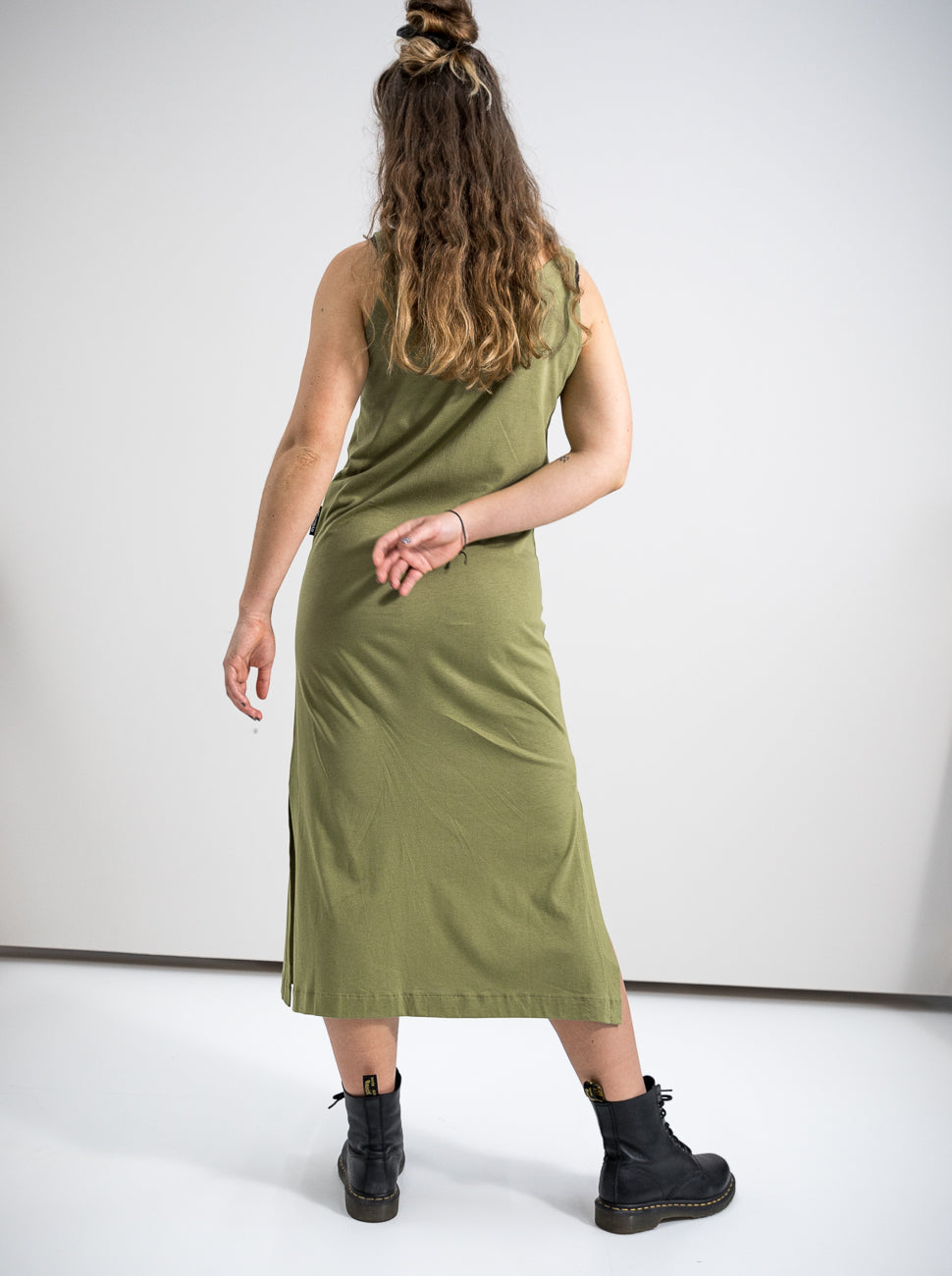 Damen Sommerkleid (olivgrün)