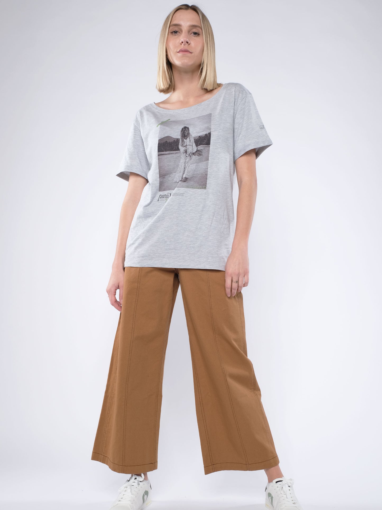 Damen lockeres T-Shirt 08 MIT DIESEM STYLE UNTERSTÜTZT DU! (grau)