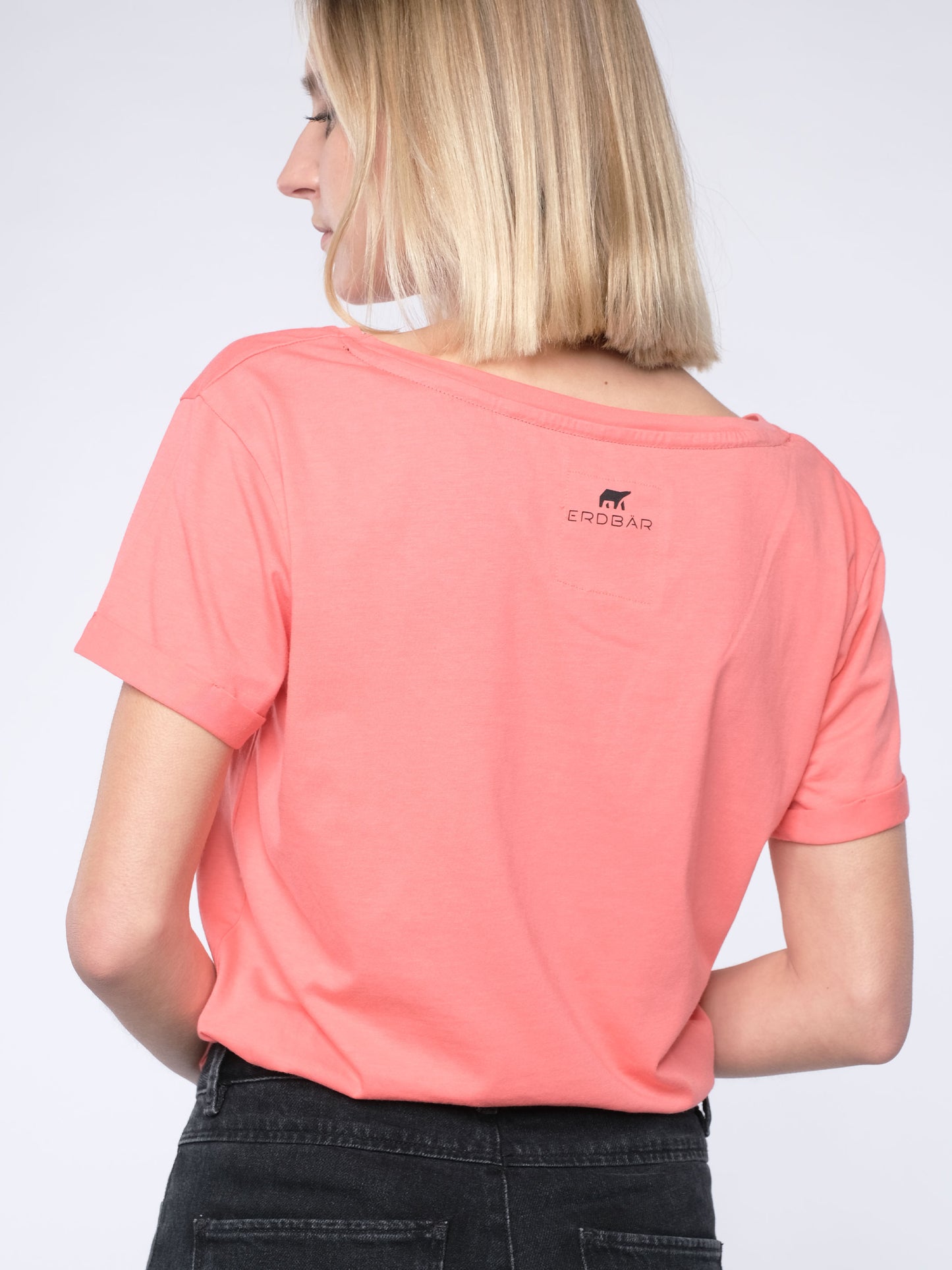 Damen T-Shirt FÜR WERTE STEHEN (pfirsich)