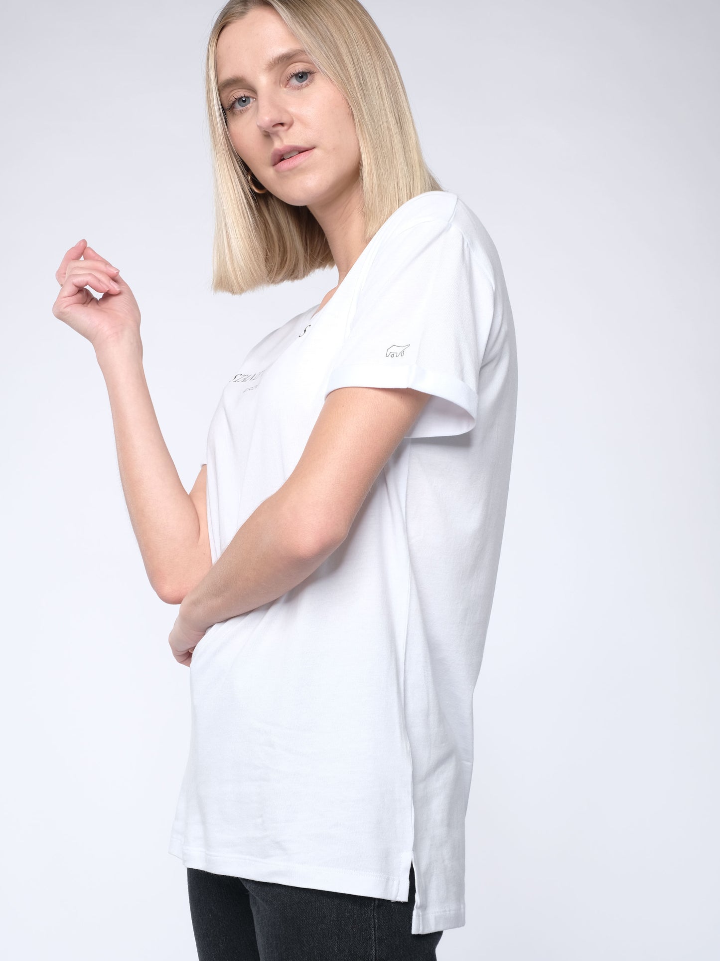 Damen T-Shirt FÜR WERTE STEHEN (weiß)