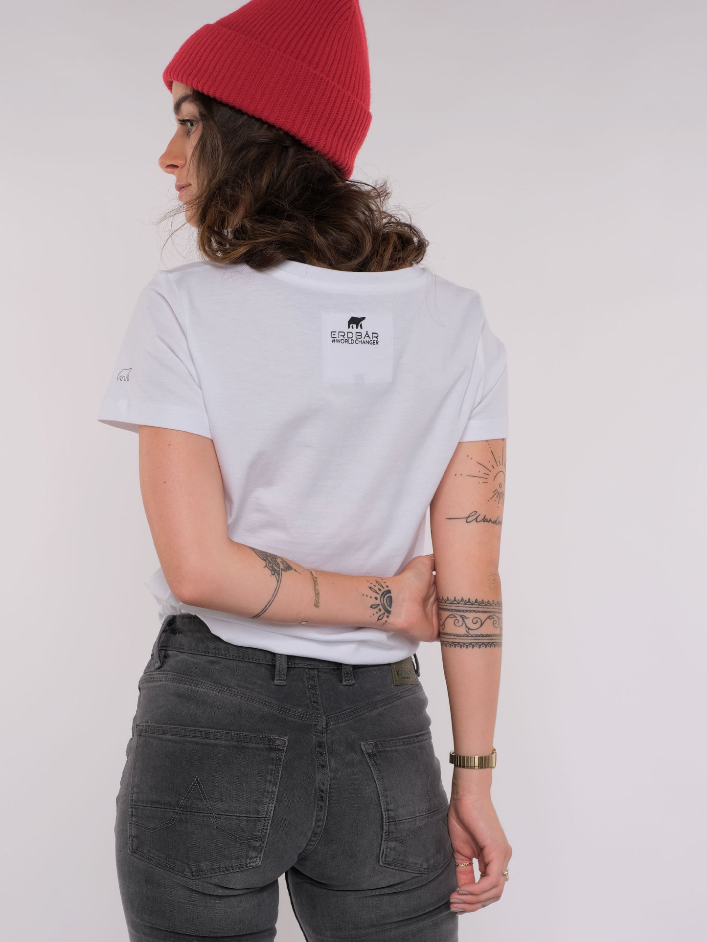Damen T-Shirt FÜR WERTE STEHEN (weiß)
