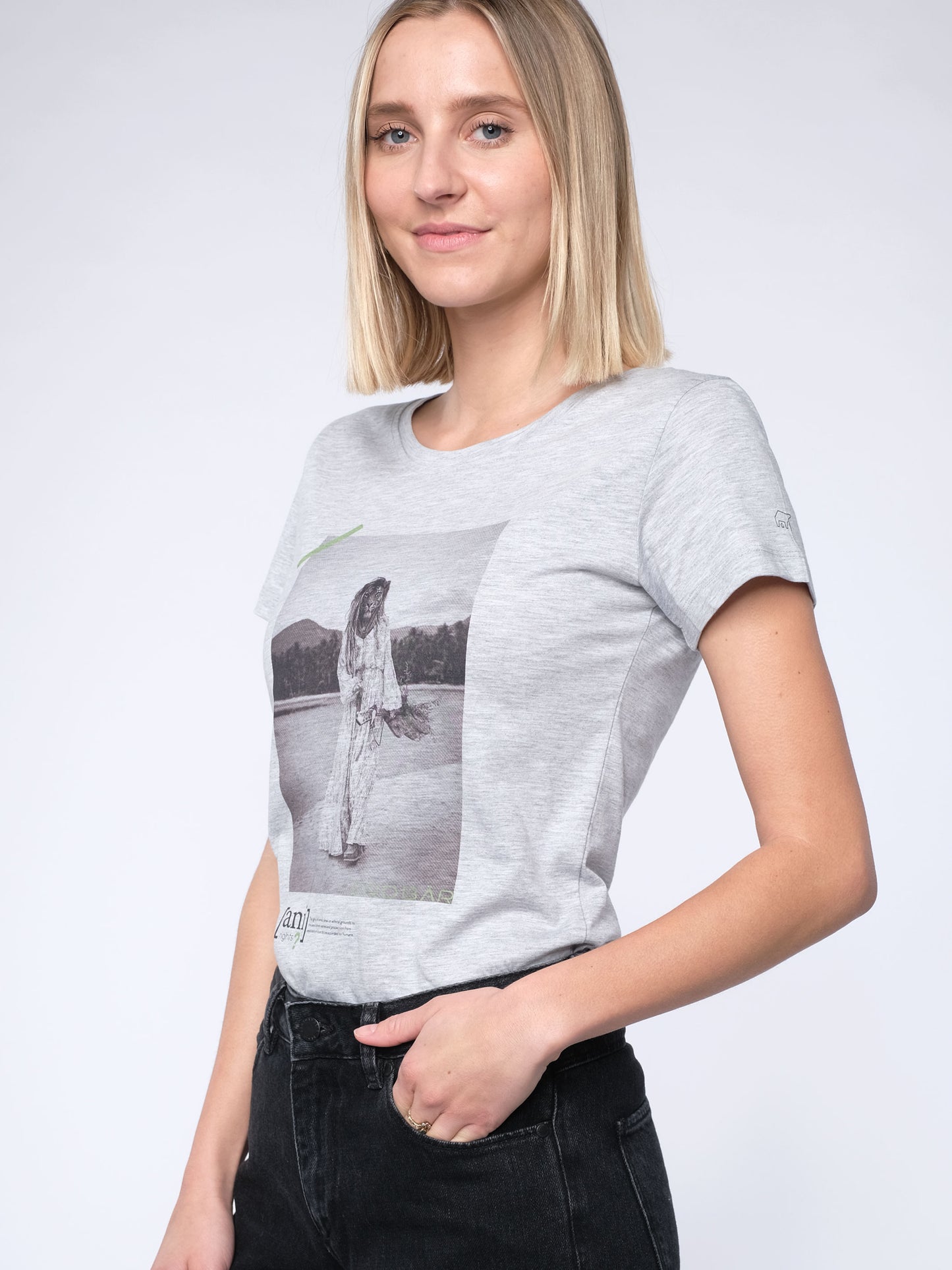 Damen slim-fit T-Shirt 08 MIT DIESEM STYLE UNTERSTÜTZT DU! (grau)