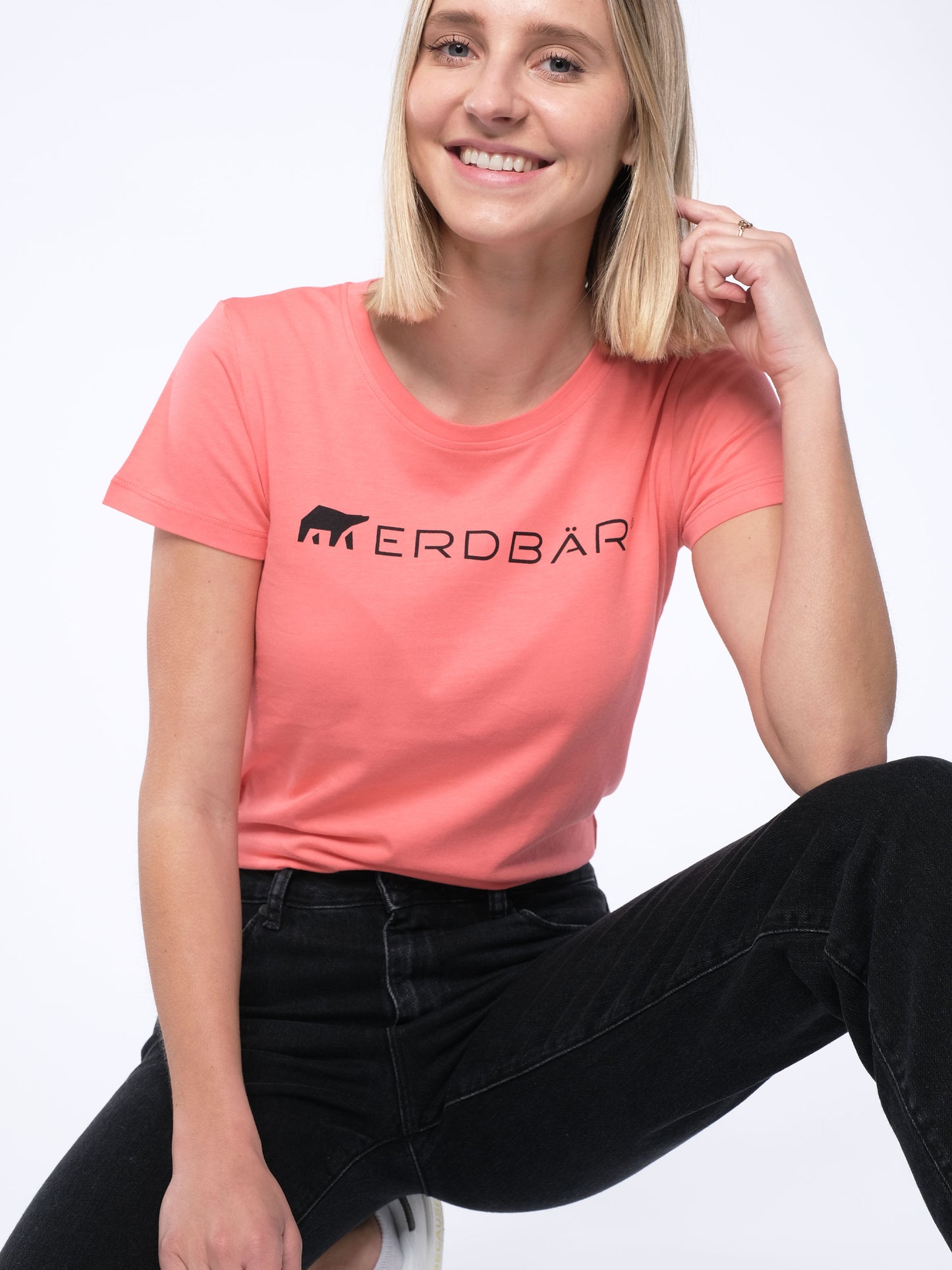 Damen T-Shirt ERDBÄR (pfirsich)