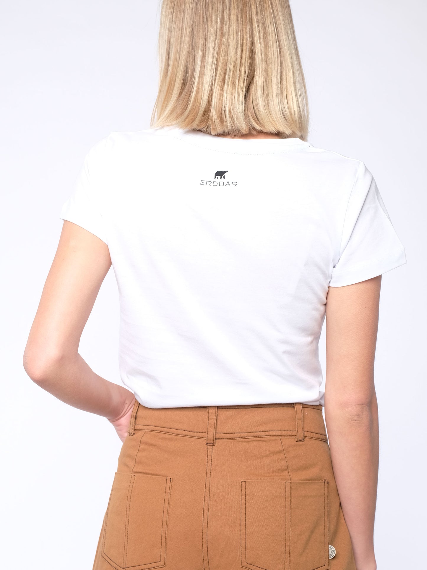 Damen slim-fit T-Shirt 08 MIT DIESEM STYLE UNTERSTÜTZT DU! (weiß)