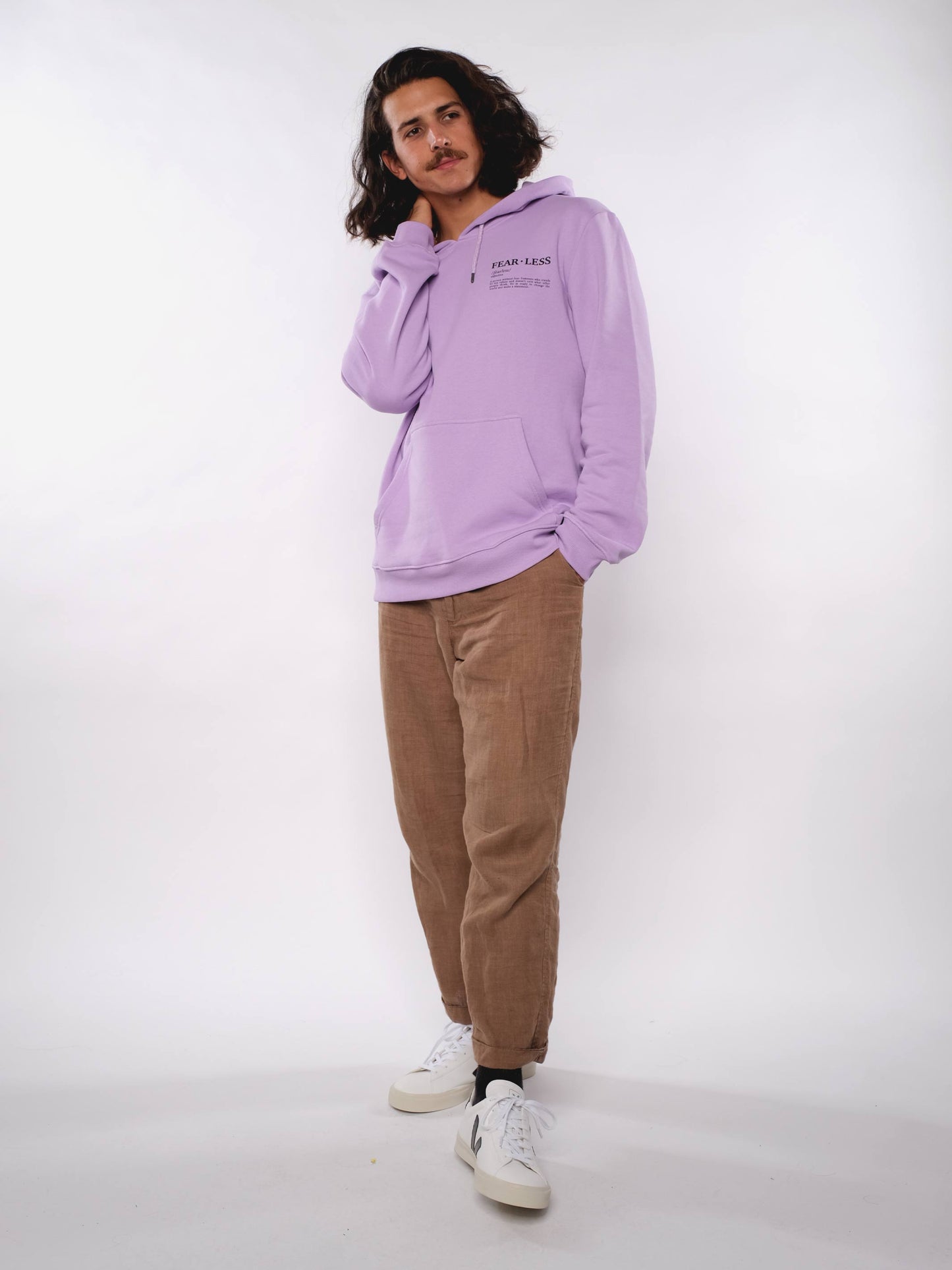 Herren Hoodie FURCHTLOS (lavendel)