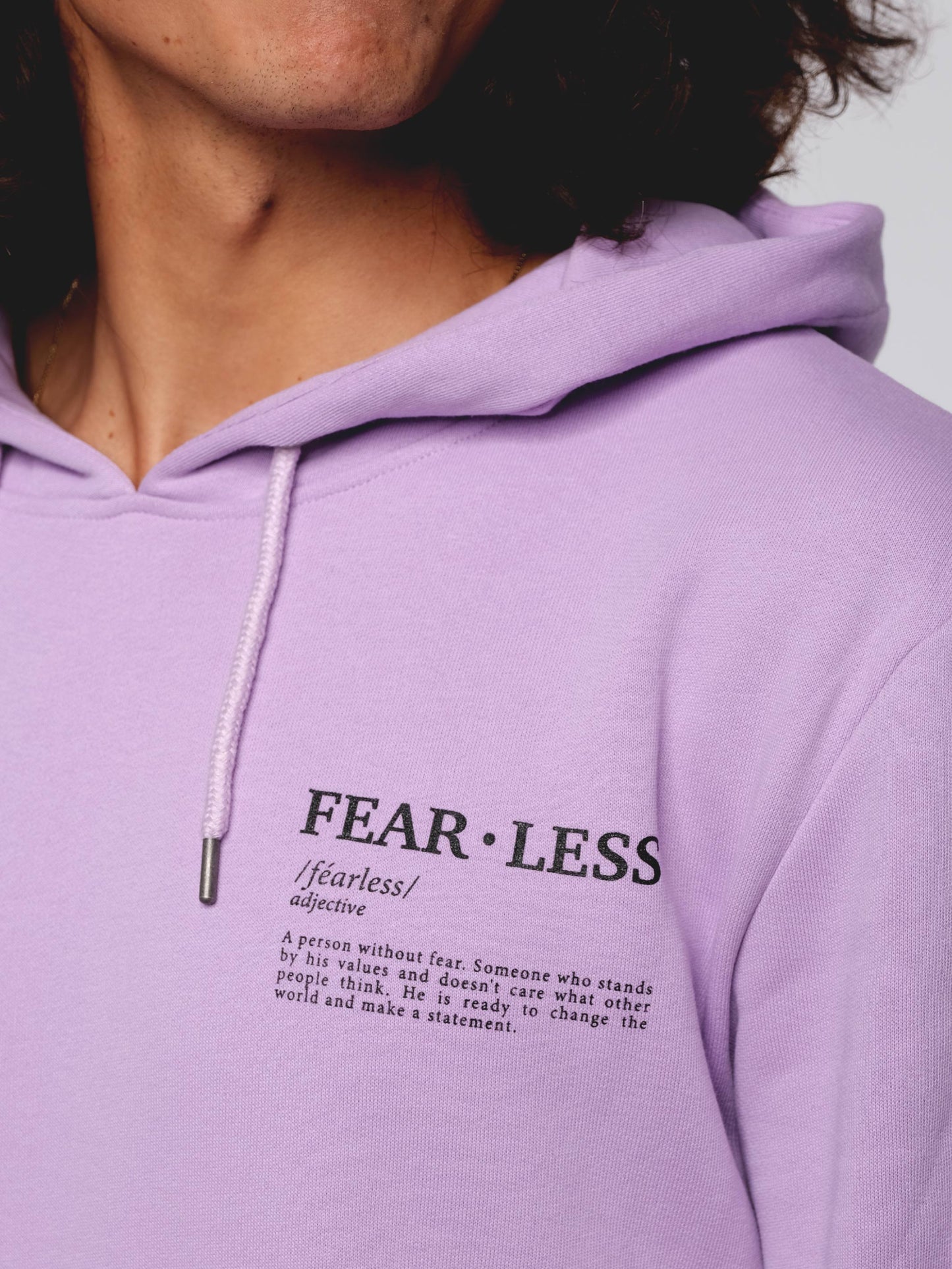 Herren Hoodie FURCHTLOS (lavendel)