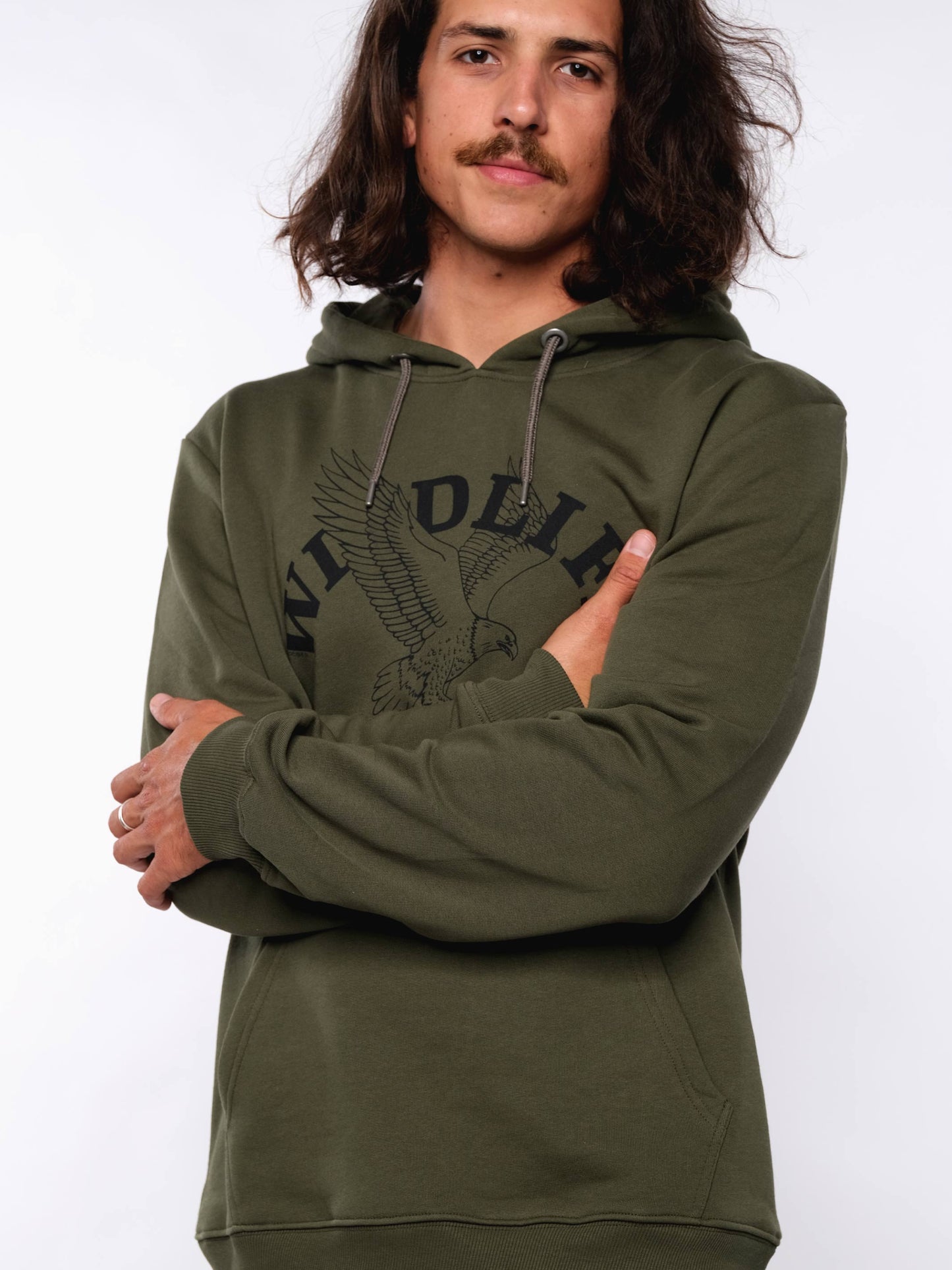 Herren Hoodie WILDLEBEN ZÄHLT (grün)