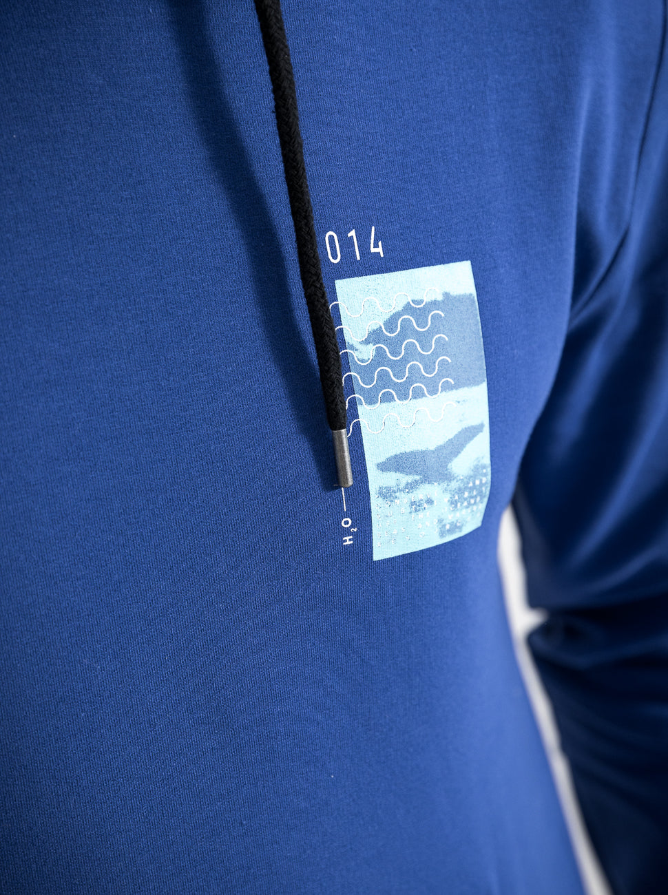 Herren Hoodie LEBEN UNTER WASSER (blau)