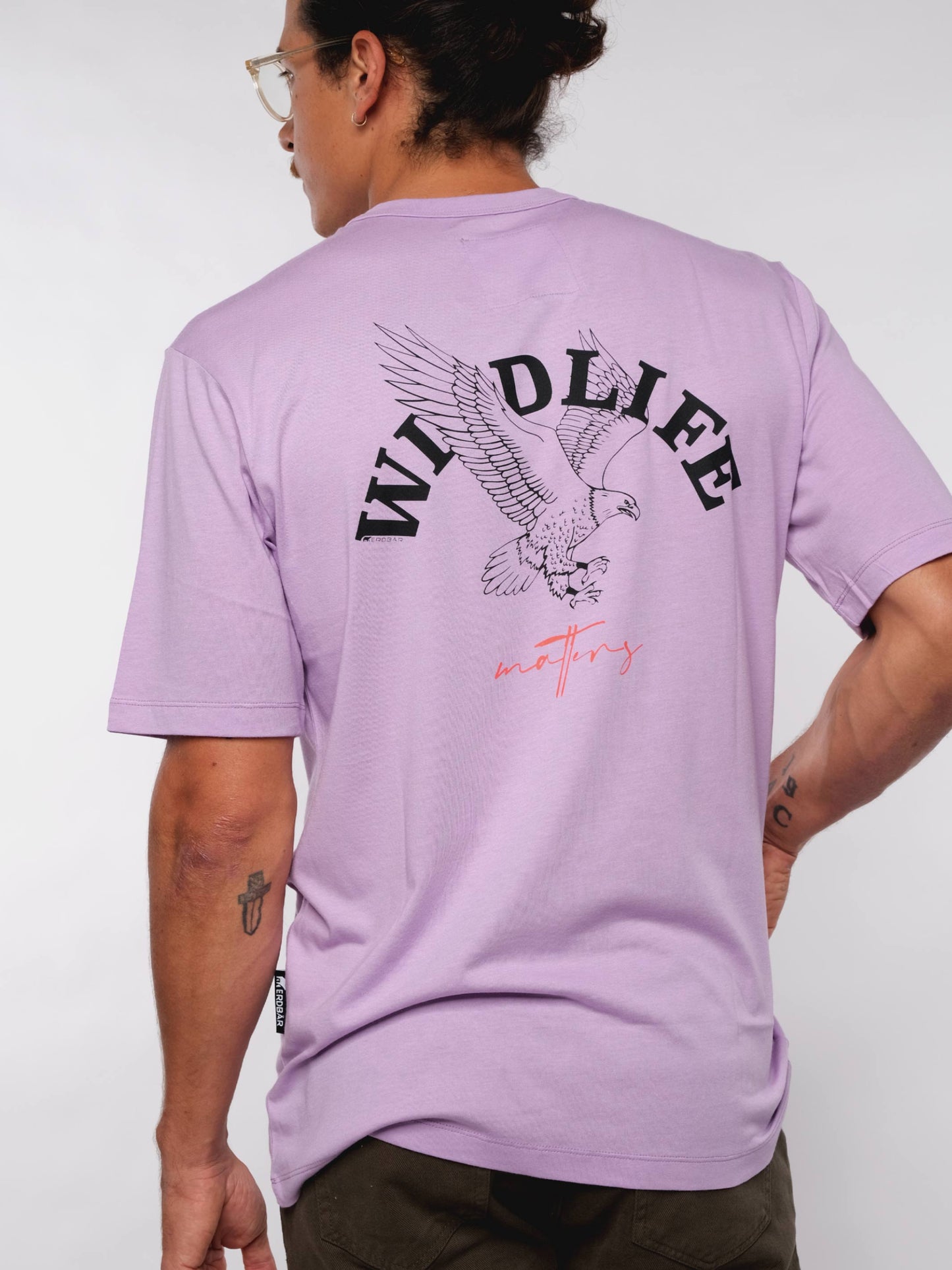 Herren T-Shirt WILDLEBEN ZÄHLT (lavendel)