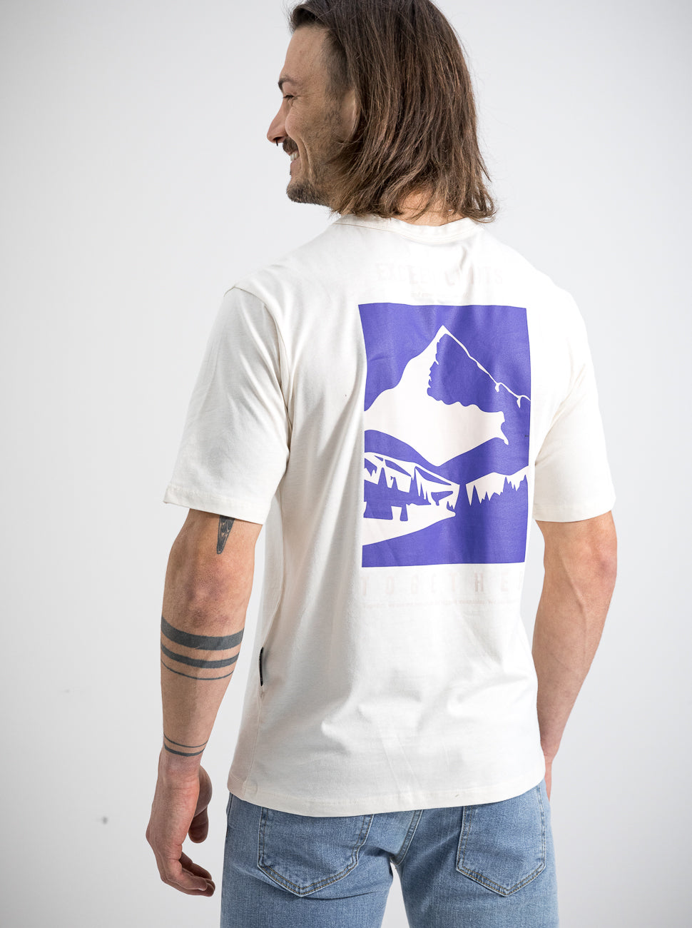 Herren T-Shirt GRENZEN ÜBERSCHREITEN (beige)