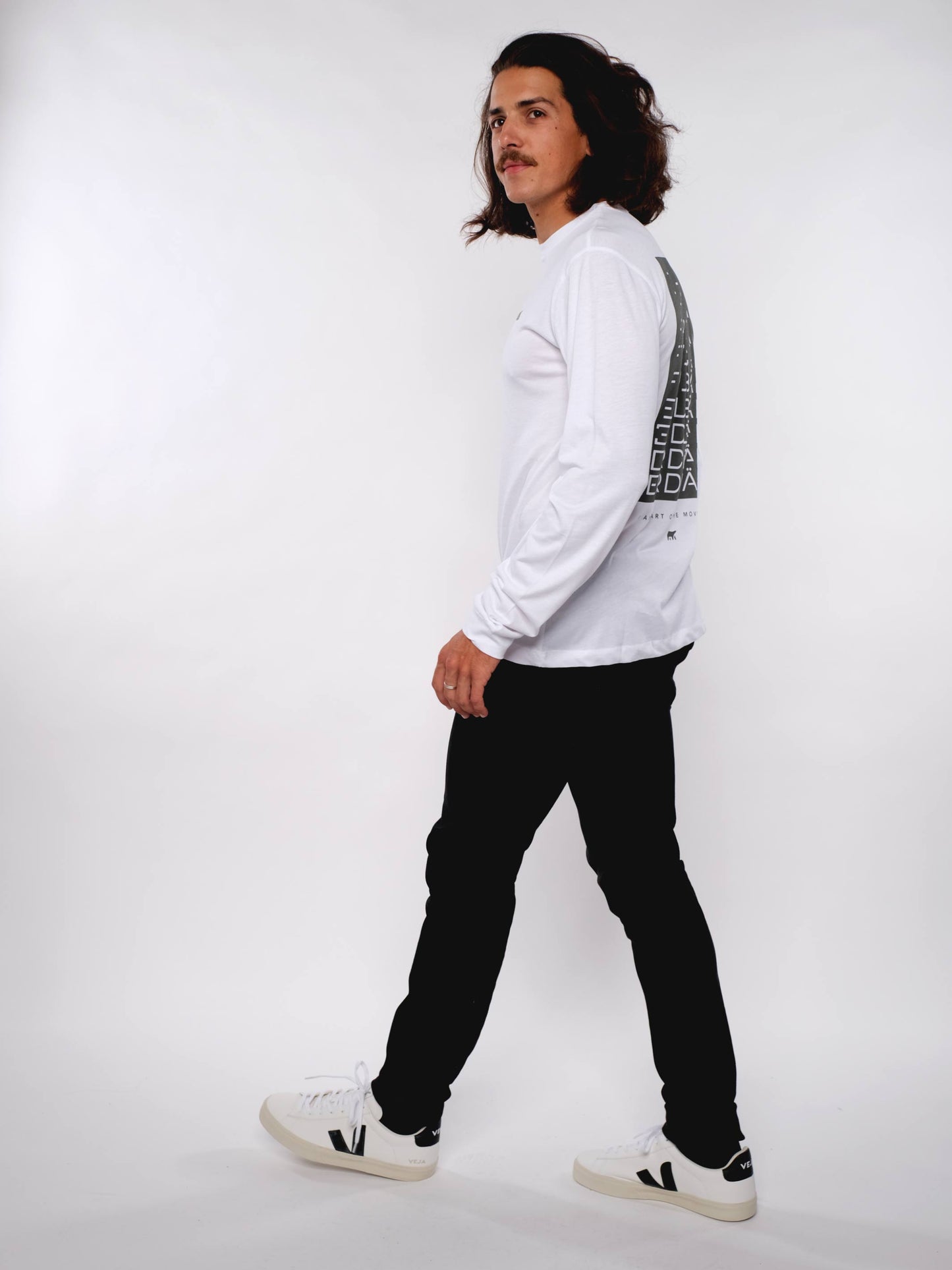 Herren Langarmshirt ERDBÄR (weiß)