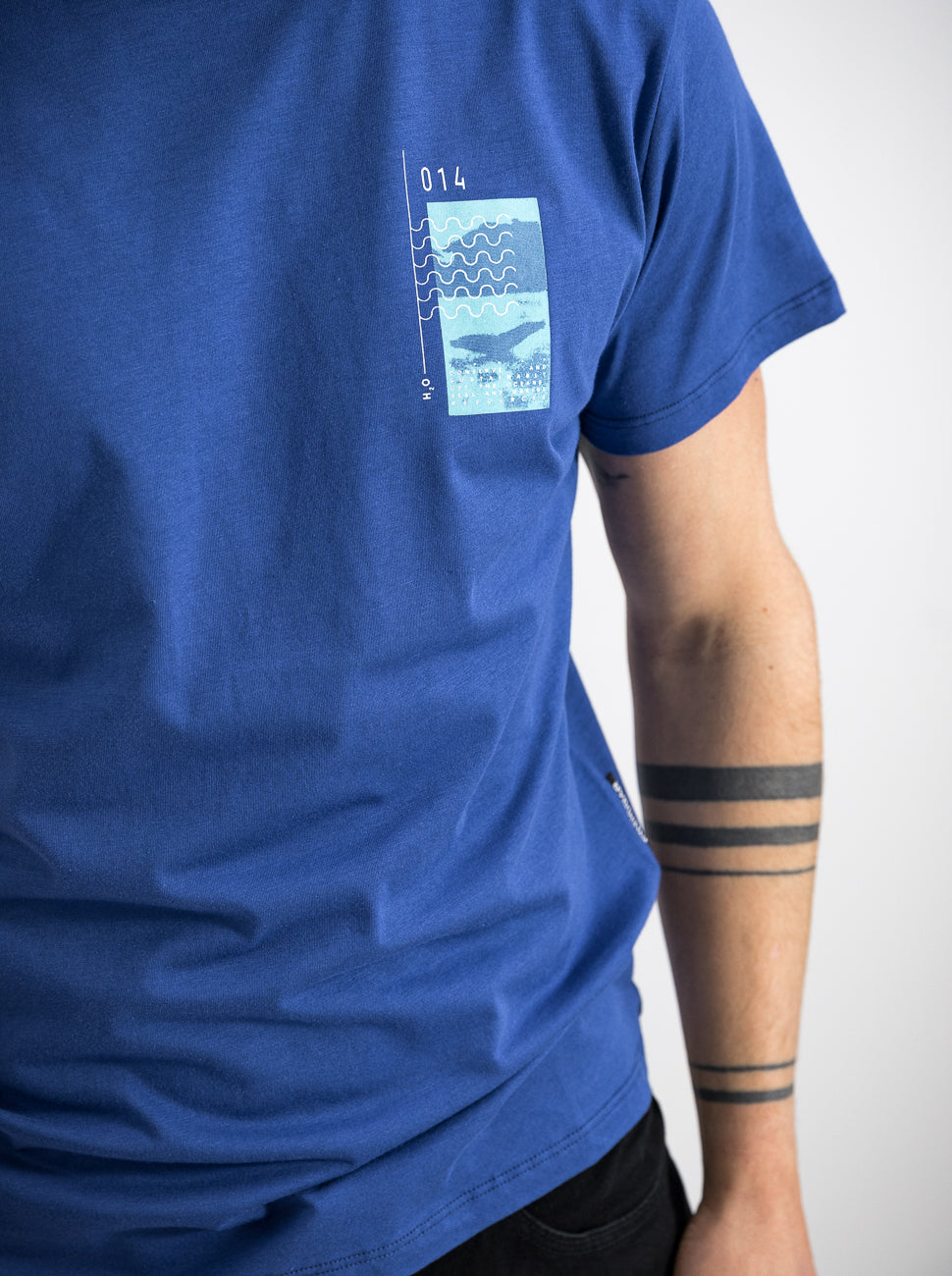 Herren T-Shirt LEBEN UNTER WASSER (blau)