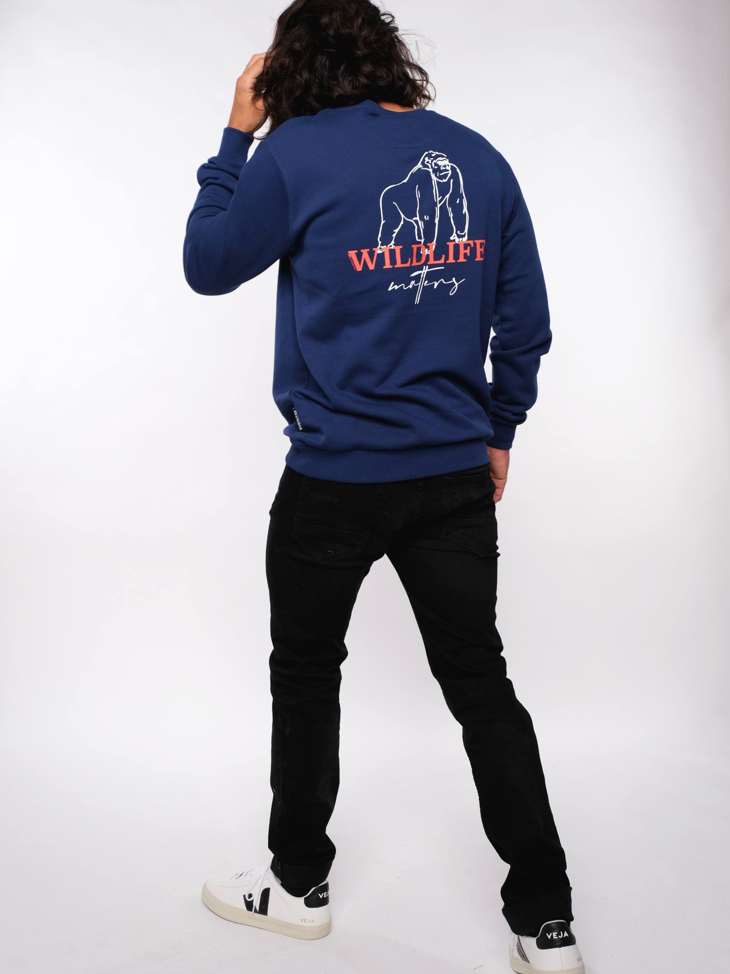 Herren Sweater WILDLEBEN ZÄHLT (dunkel blau)