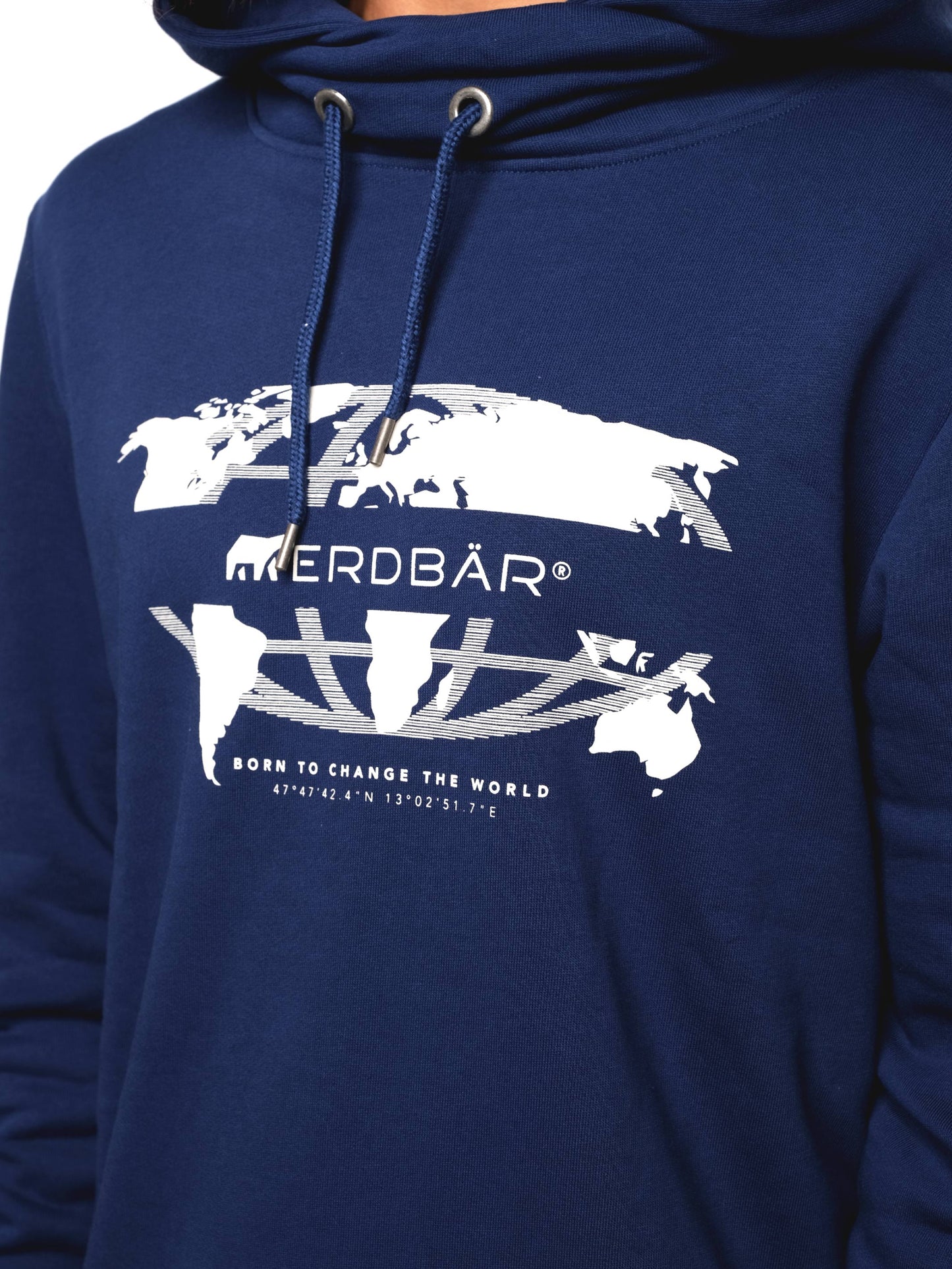 Herren Hoodie ERDBÄR WELT (dunkel blau)