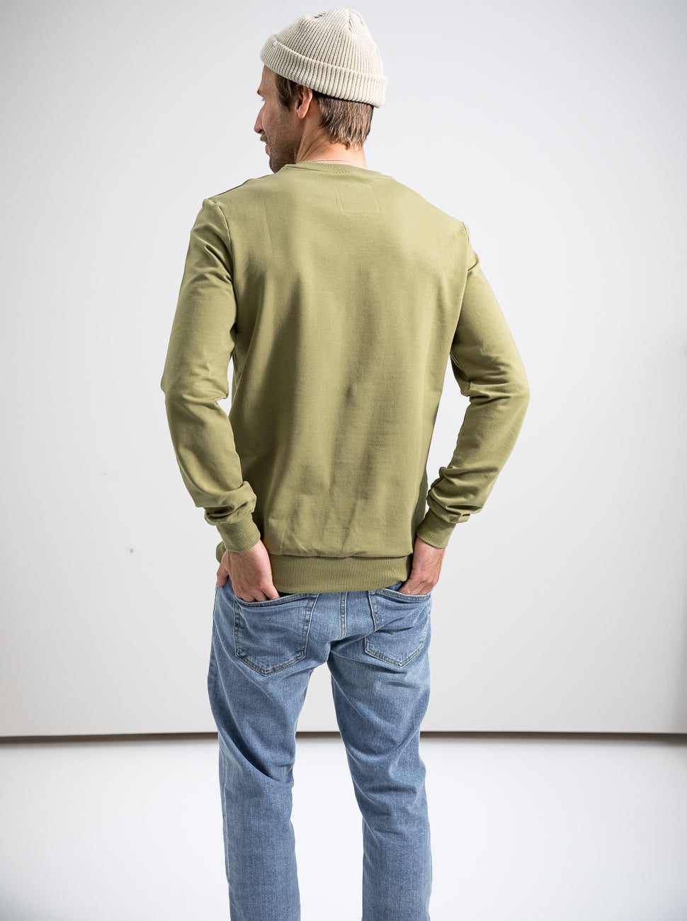 Herren Sweater UNSER ZUHAUSE (olivgrün)