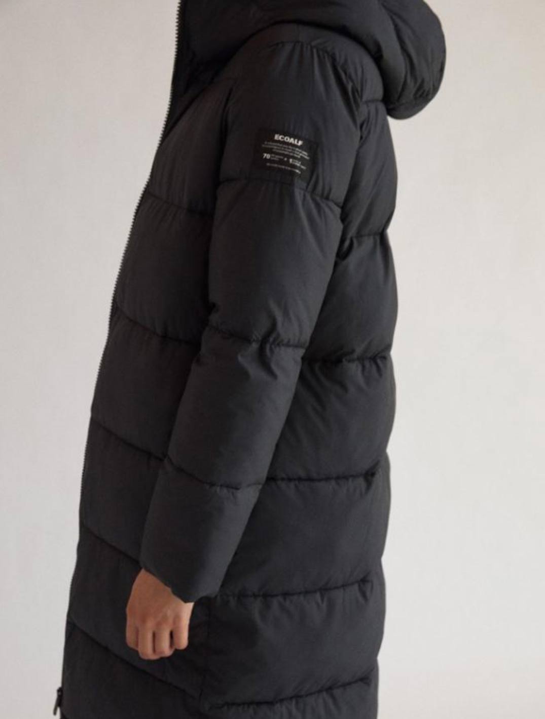 Ecoalf lange vegane Damen Daunen Jacke- (black)