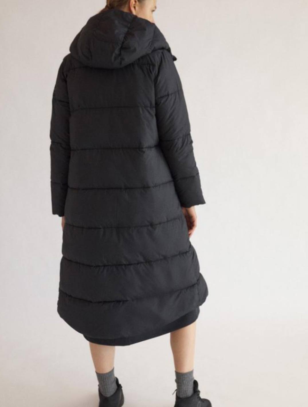 Ecoalf lange vegane Damen Daunen Jacke- (black)