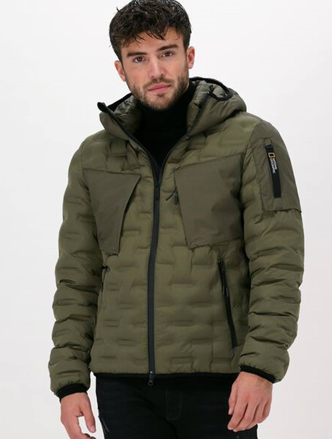 National Geographic Herren Jacke - Urban Tech (olivgrün)