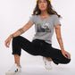 Damen slim-fit T-Shirt 06 MIT DIESEM STYLE UNTERSTÜTZT DU! (grau)