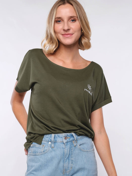 Damen T-Shirt SONNENKIND (grün)