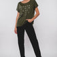 Damen T-Shirt FÜR WERTE STEHEN (grün)