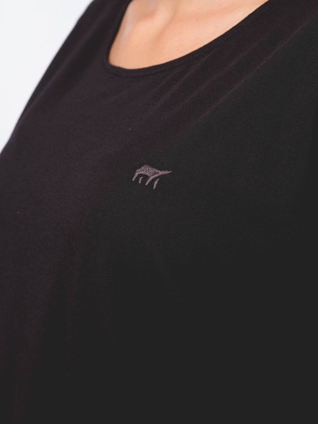 Damen T-Shirt LOGOBÄR (schwarz)