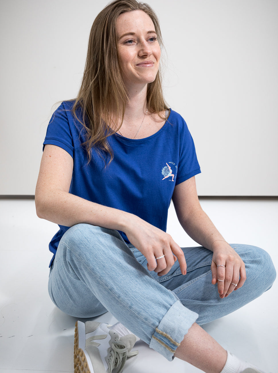 Damen T-Shirt WASSER BRINGT LEBEN (blau)